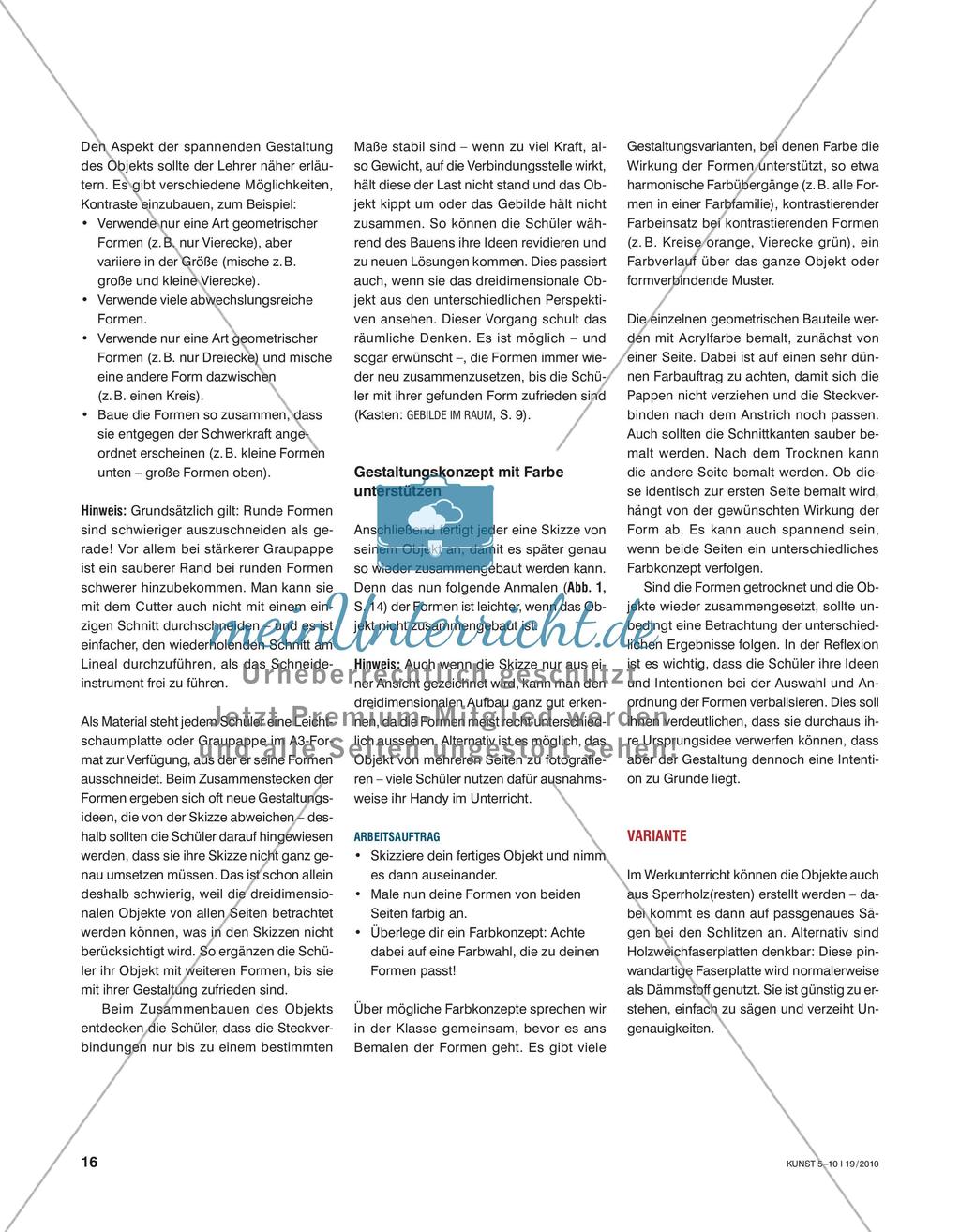 Ein Objekt aus geometrischen Formen zusammenstecken Preview 3