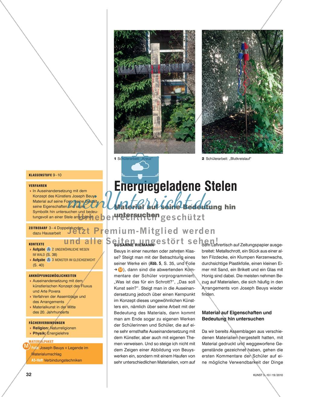 Energiegeladene Stelen - Material auf seine Bedeutung hin untersuchen Preview 1