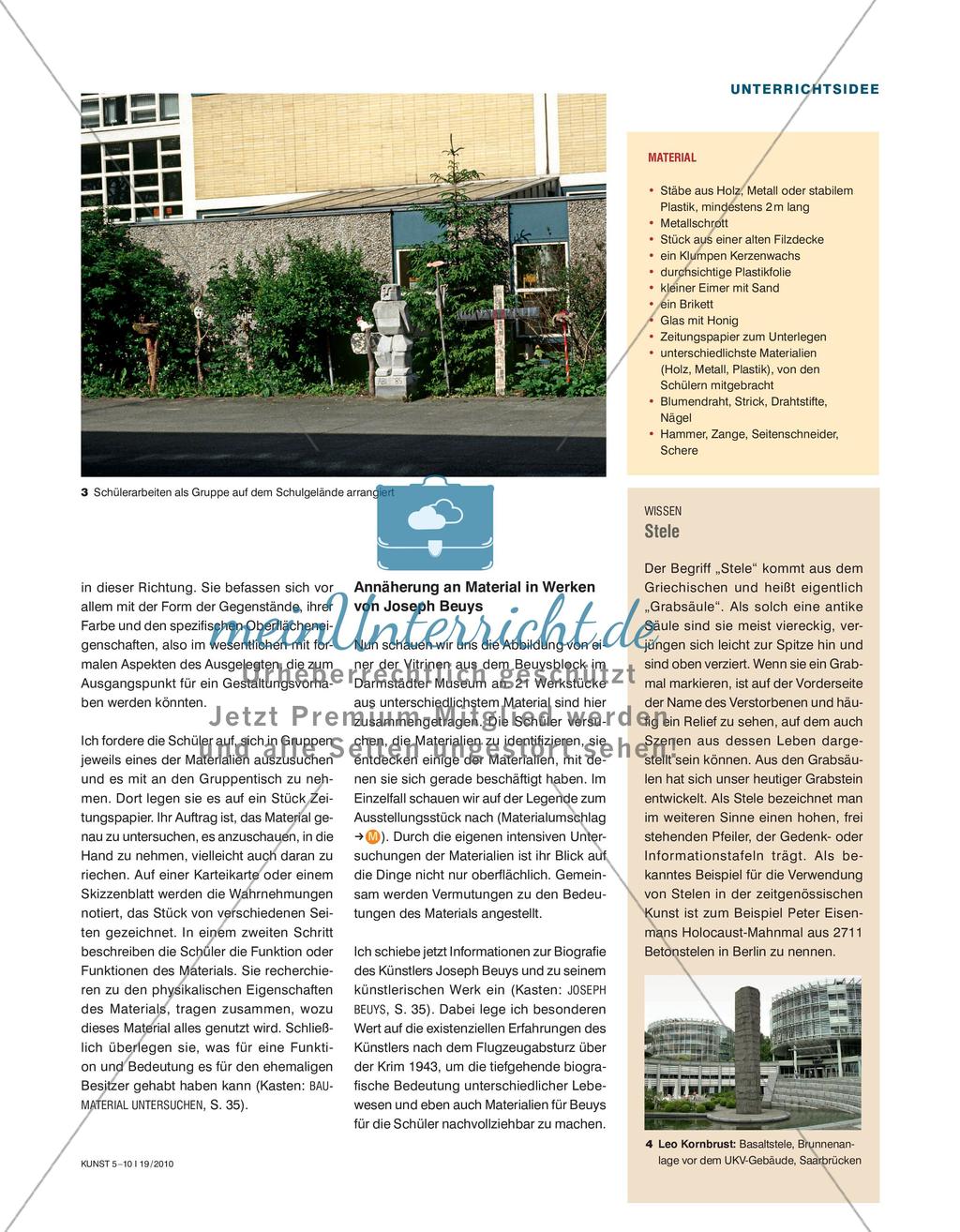 Energiegeladene Stelen - Material auf seine Bedeutung hin untersuchen Preview 2