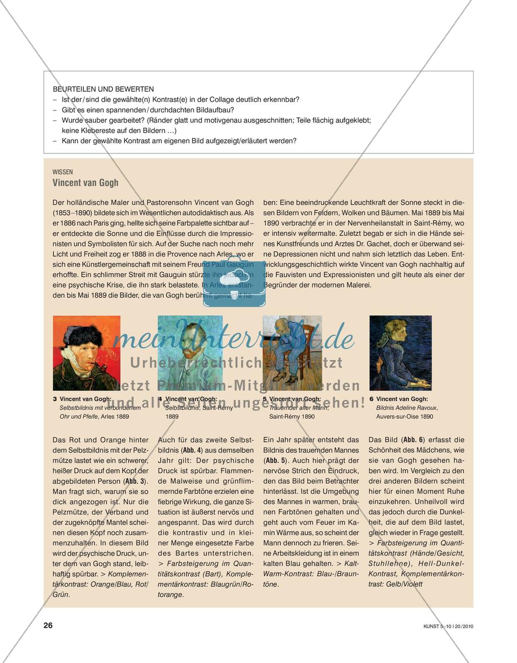 Gelbe Bratwurst in lila Nacht - Collagen mit verschiedenen Farbkontrasten herstellen Preview 3