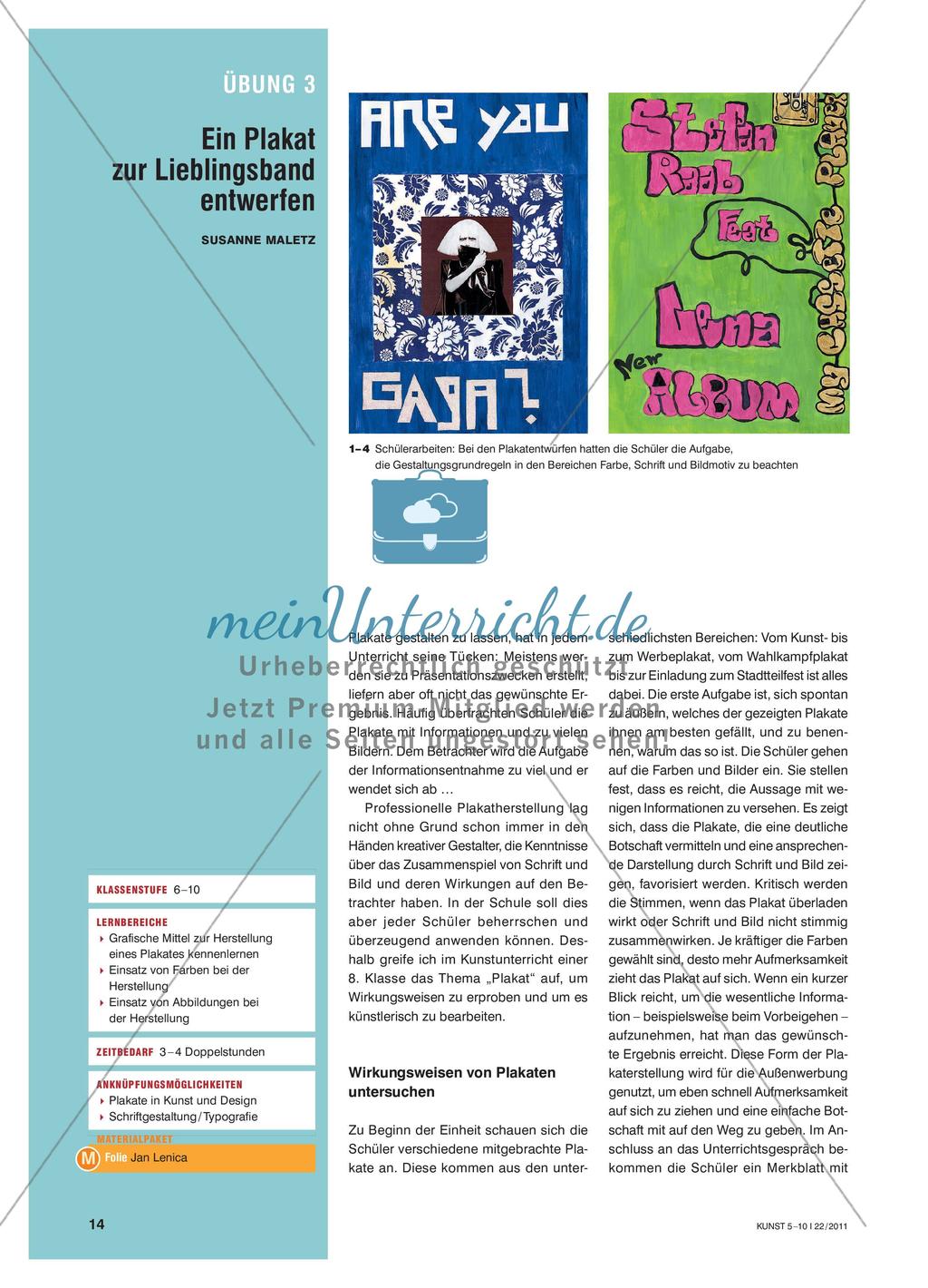 Ein Plakat zur Lieblingsband entwerfen Preview 1