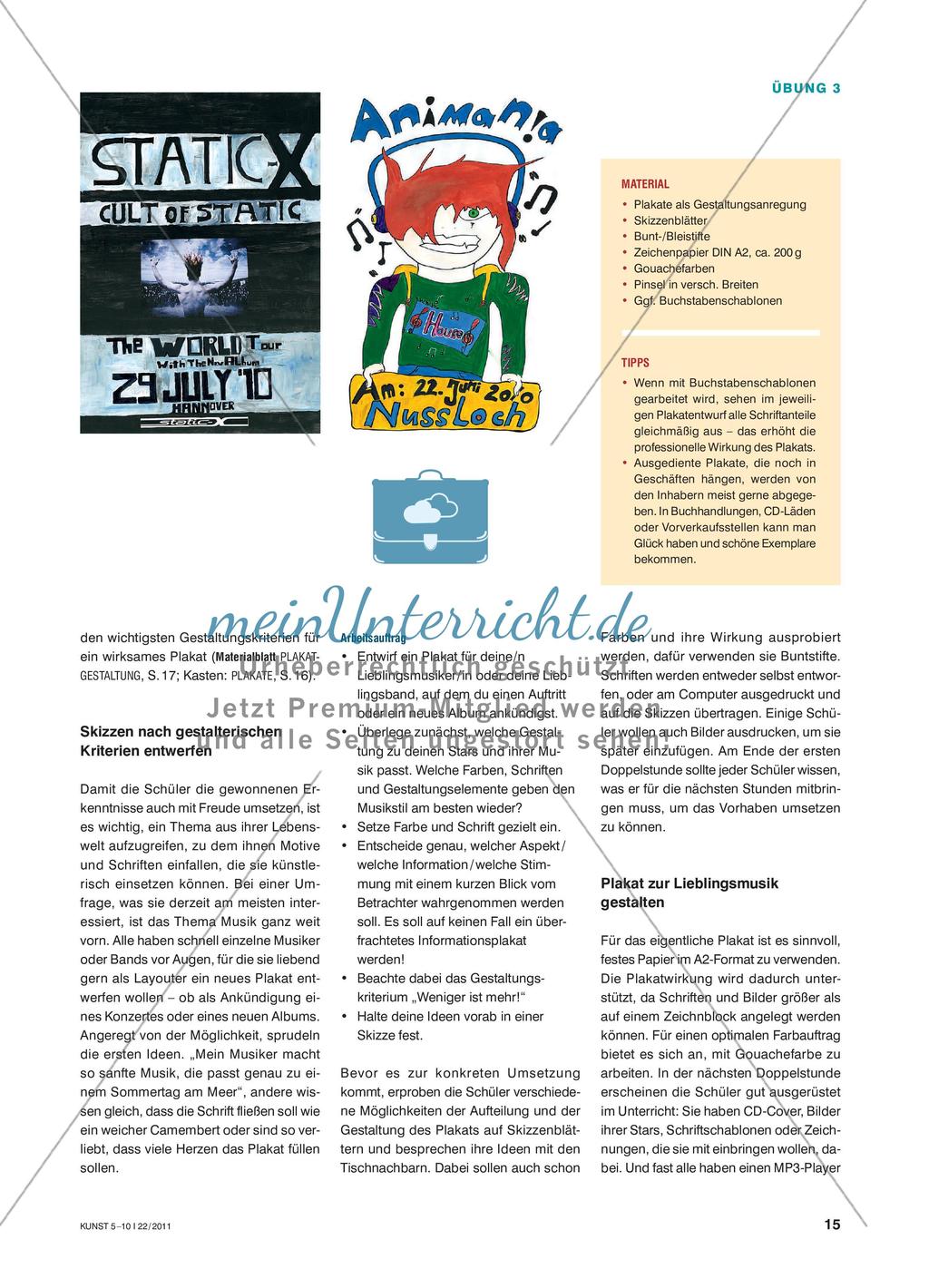 Ein Plakat zur Lieblingsband entwerfen Preview 2