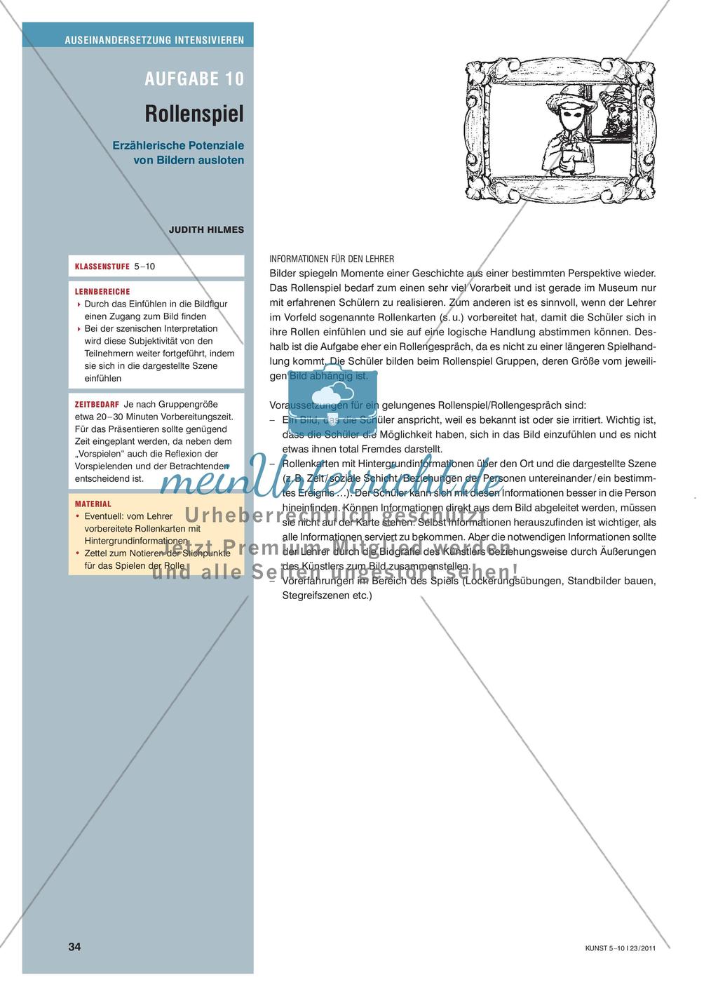 Rollenspiel - Erzählerische Potenziale von Bildern ausloten Preview 1