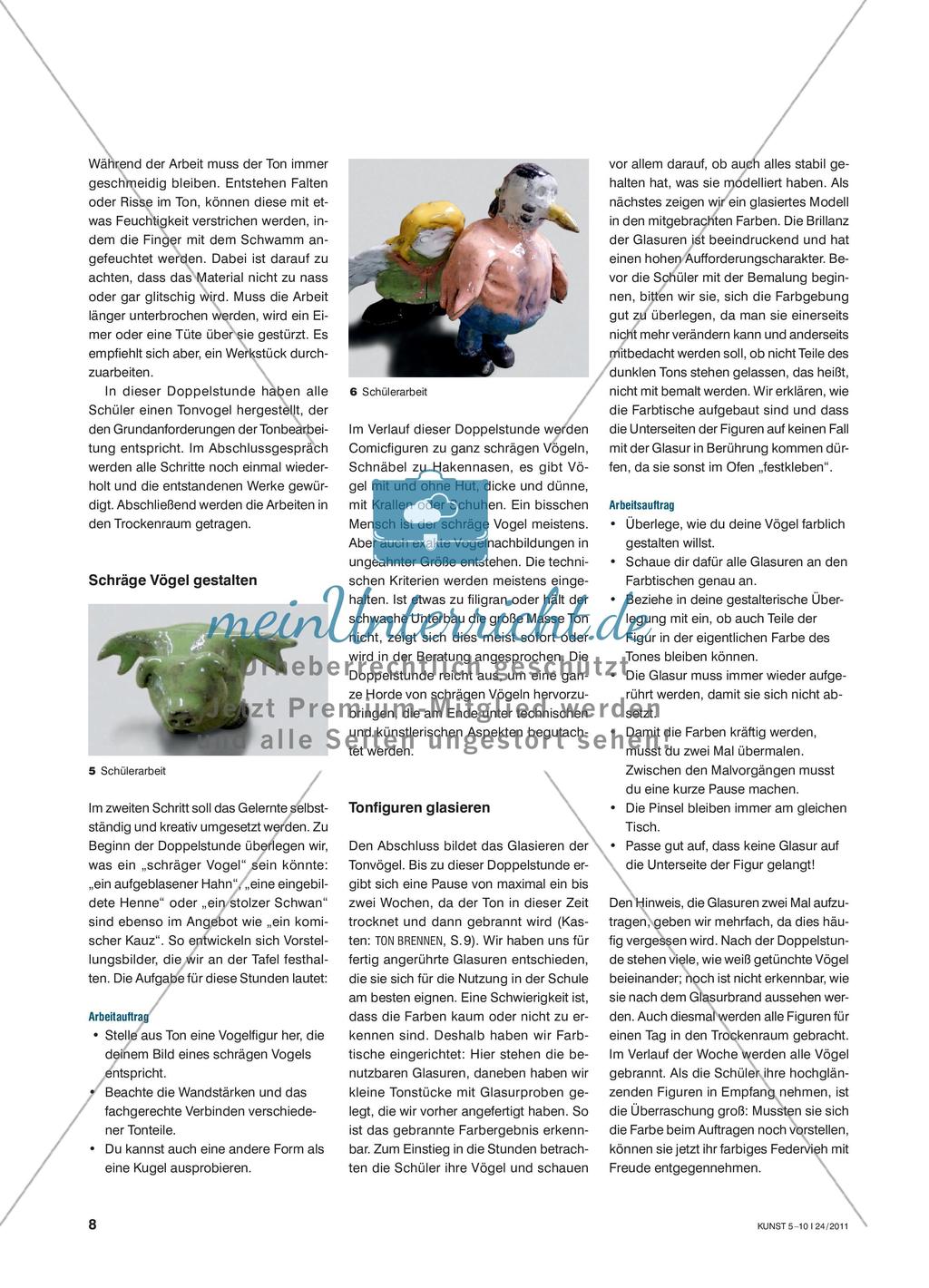 Schräge Vögel aus Ton gestalten Preview 3