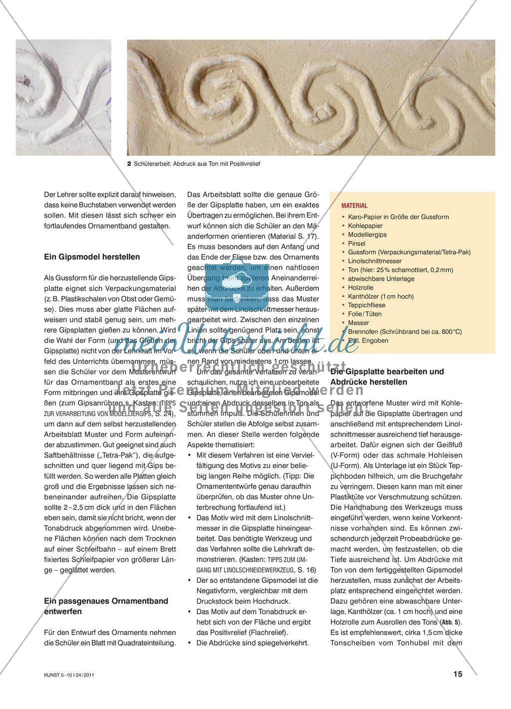 Ein Reliefband aus Tonfliesen herstellen Preview 2