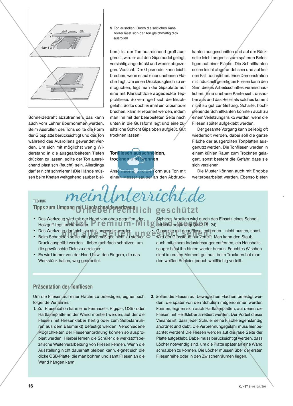Ein Reliefband aus Tonfliesen herstellen Preview 3
