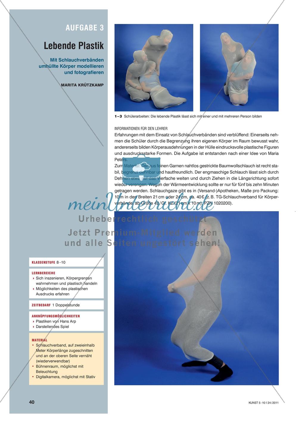 Lebende Plastik - Mit Schlauchverbänden umhüllte Körper modellieren und fotografieren Preview 1