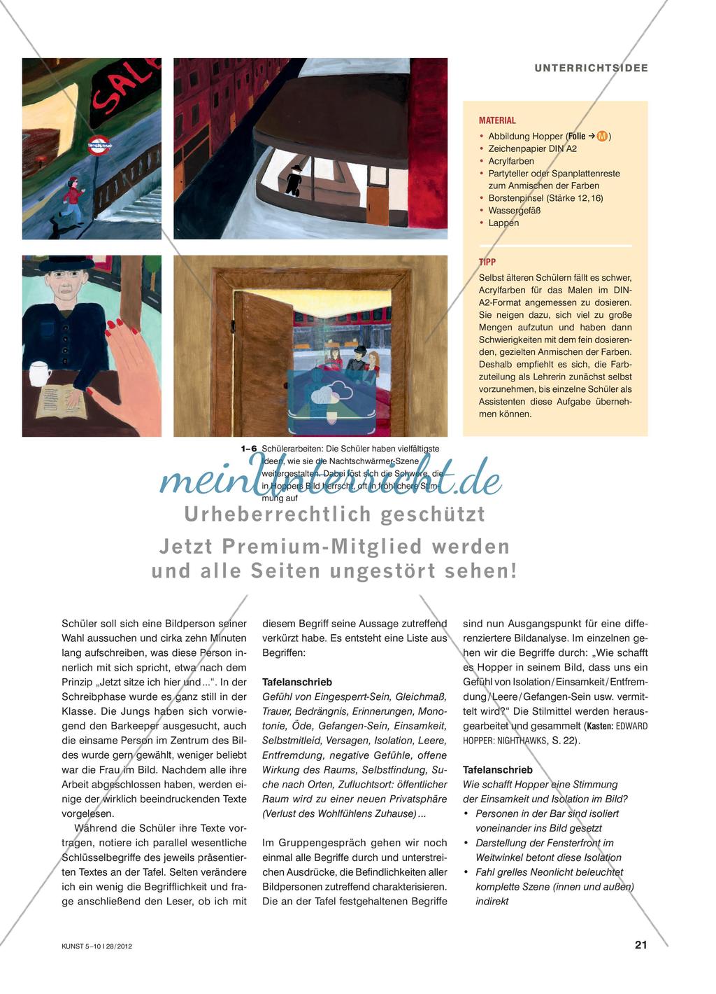 Was danach geschah - Edward Hoppers „Nighthawks“ aus anderer Perspektive und zu anderer Uhrzeit malen Preview 2