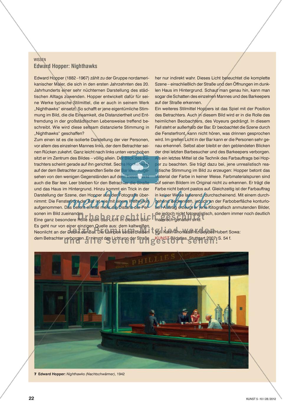 Was danach geschah - Edward Hoppers „Nighthawks“ aus anderer Perspektive und zu anderer Uhrzeit malen Preview 3