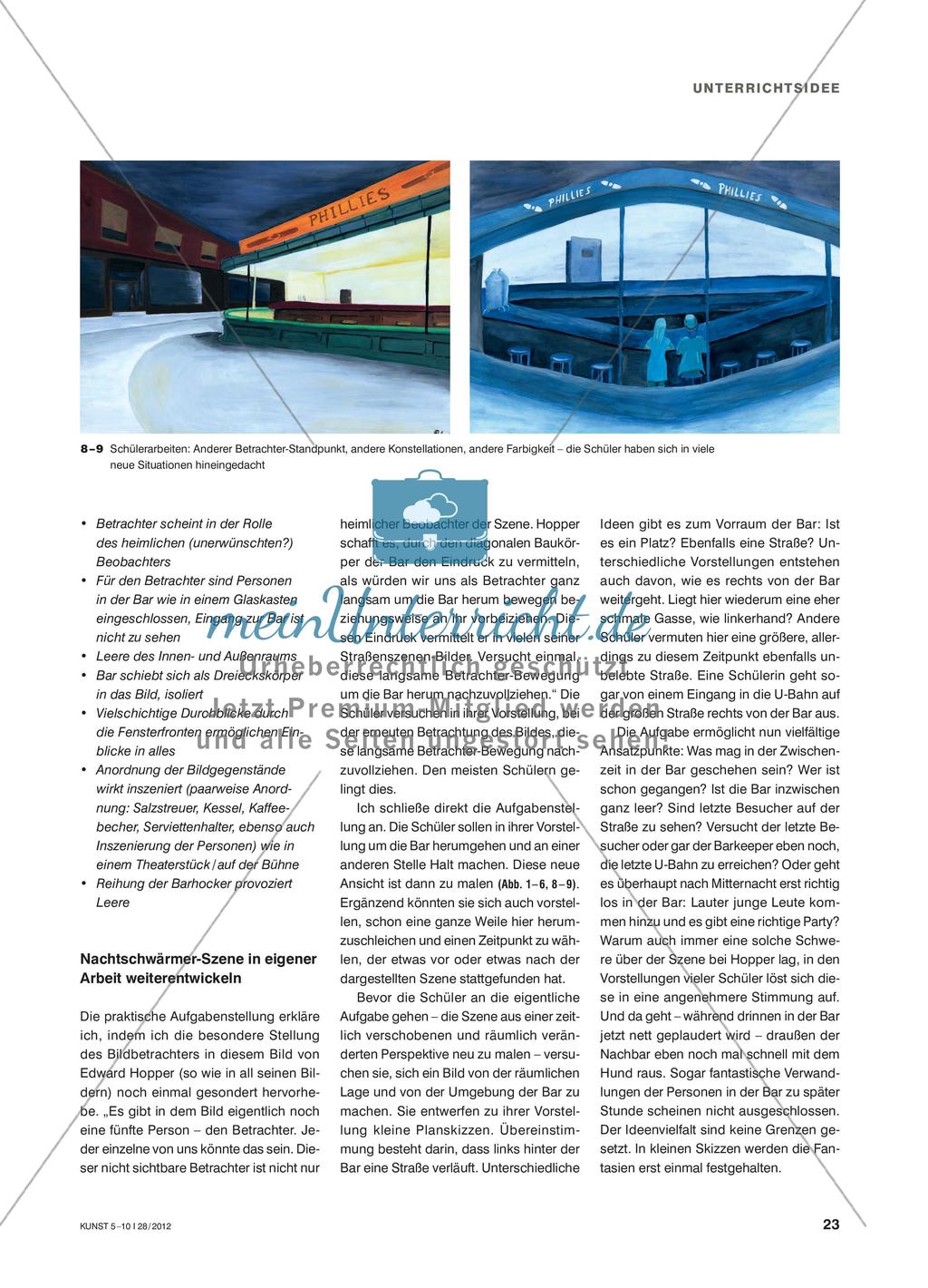 Was danach geschah - Edward Hoppers „Nighthawks“ aus anderer Perspektive und zu anderer Uhrzeit malen Preview 4