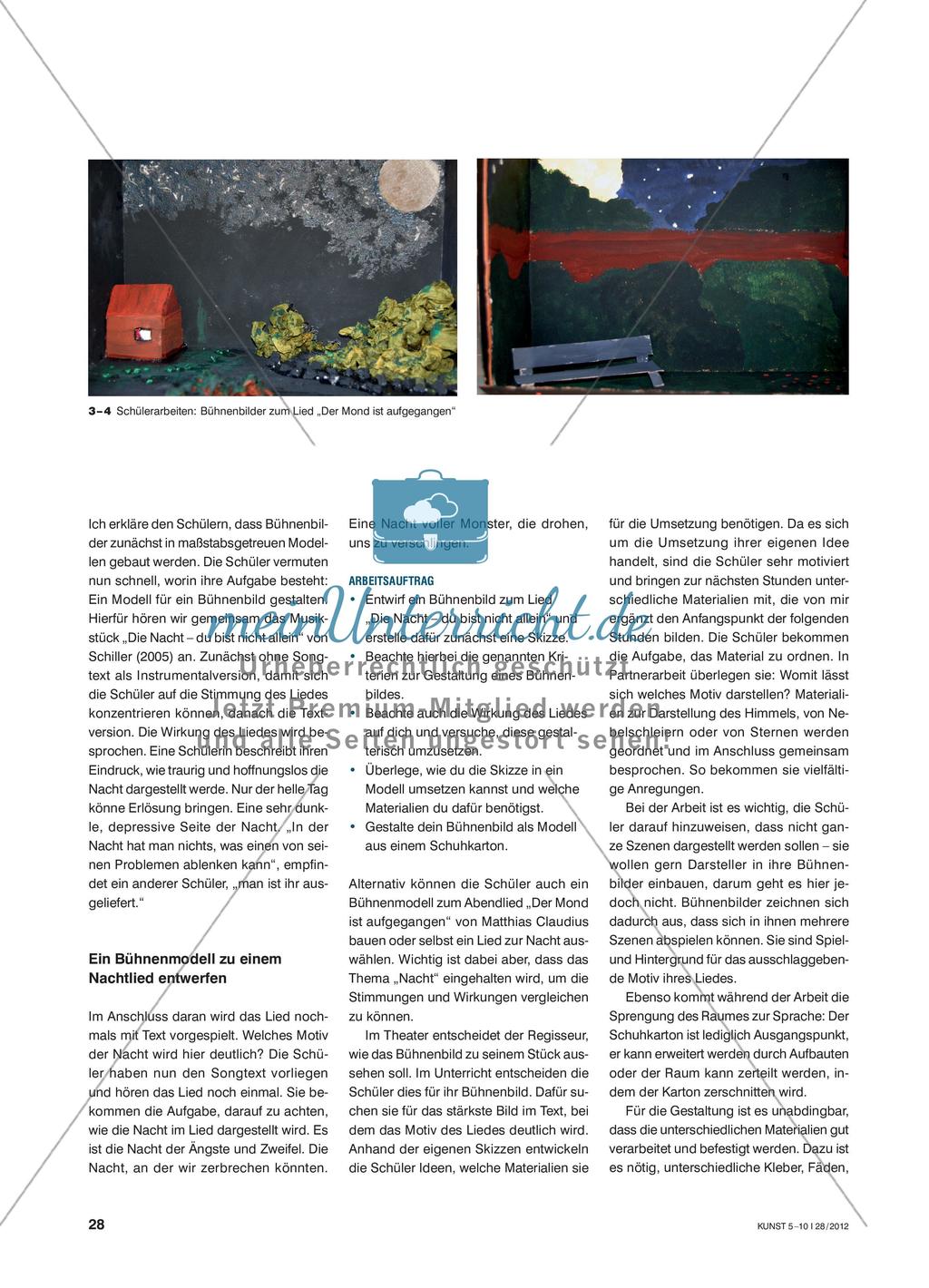 Stimmungen der Nacht - Funktionen von Bühnenbildern kennenlernen und selbst ein Bühnenbild gestalten Preview 3