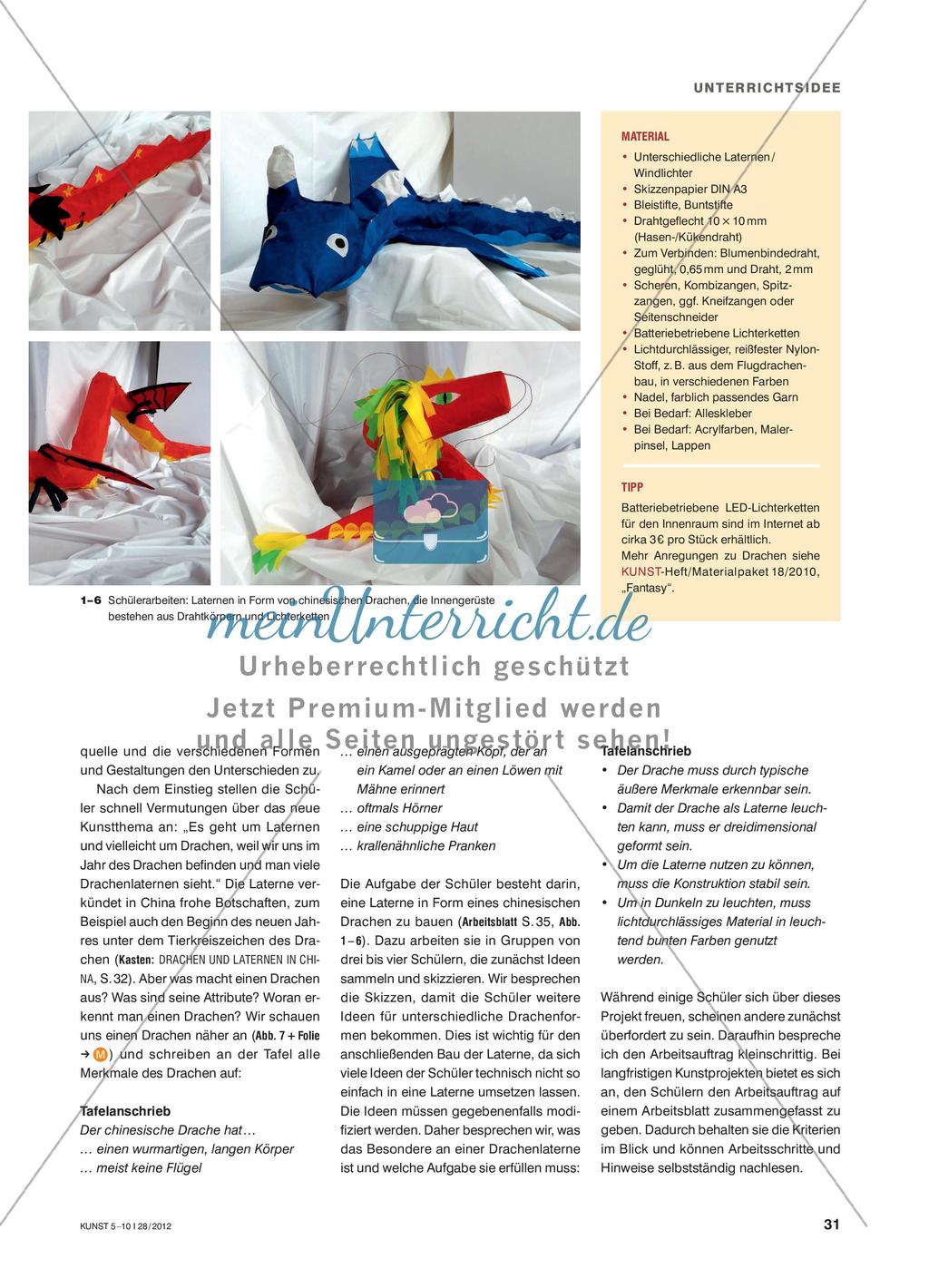 Chinesische Drachenlaternen - Dreidimensionale Drahtobjekte bauen und zum Leuchten bringen Preview 2
