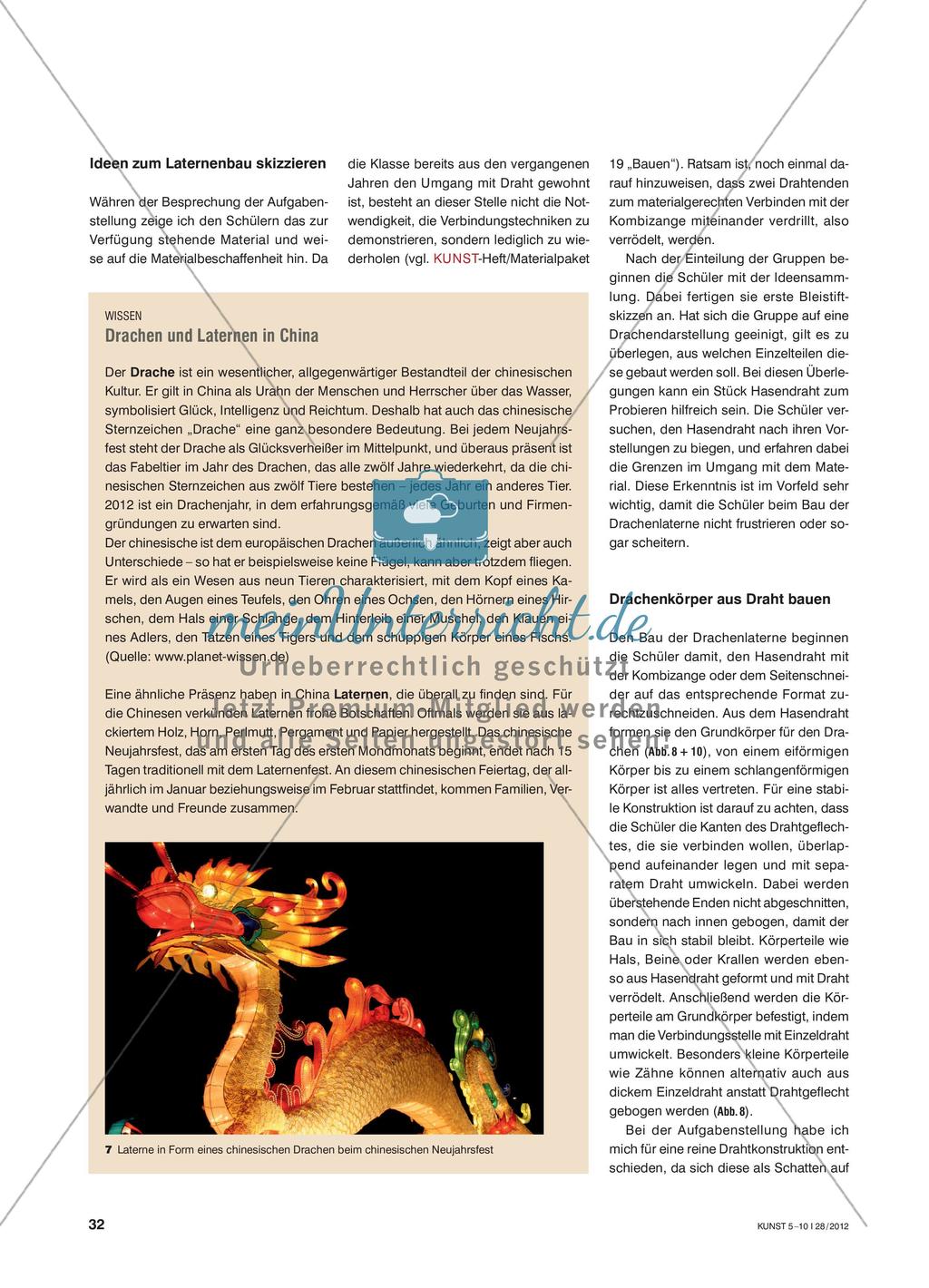 Chinesische Drachenlaternen - Dreidimensionale Drahtobjekte bauen und zum Leuchten bringen Preview 3