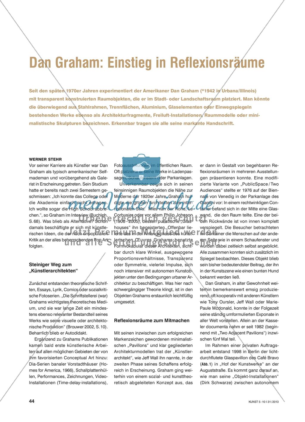 Dan Graham: Einstieg in Reflexionsräume Preview 1
