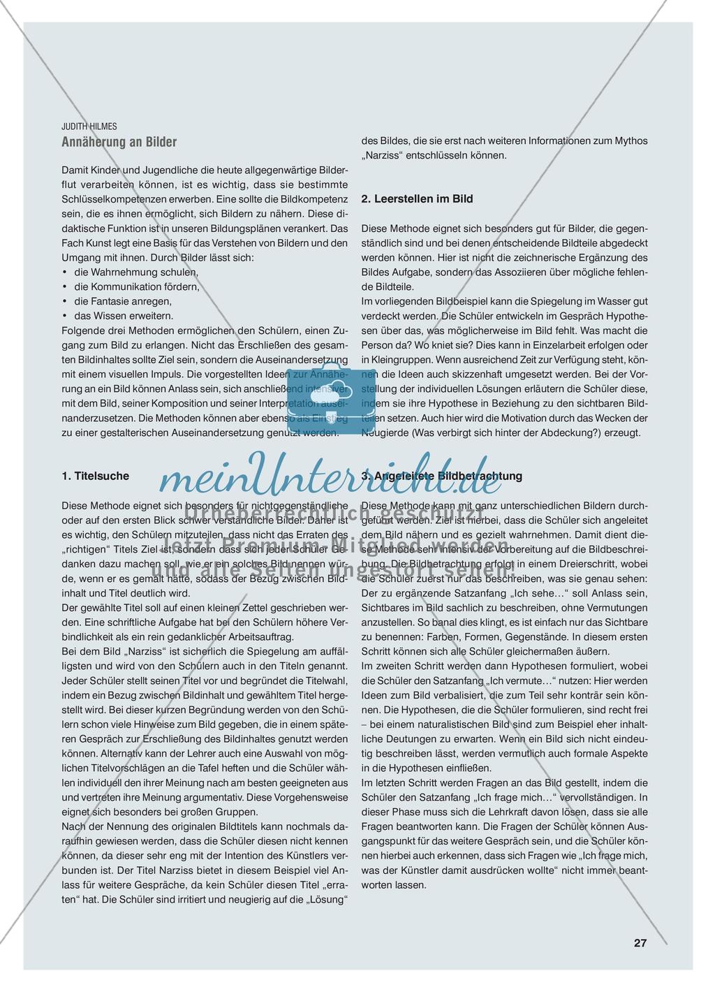 Die Komposition in Caravaggios „Narziss“ untersuchen Preview 4
