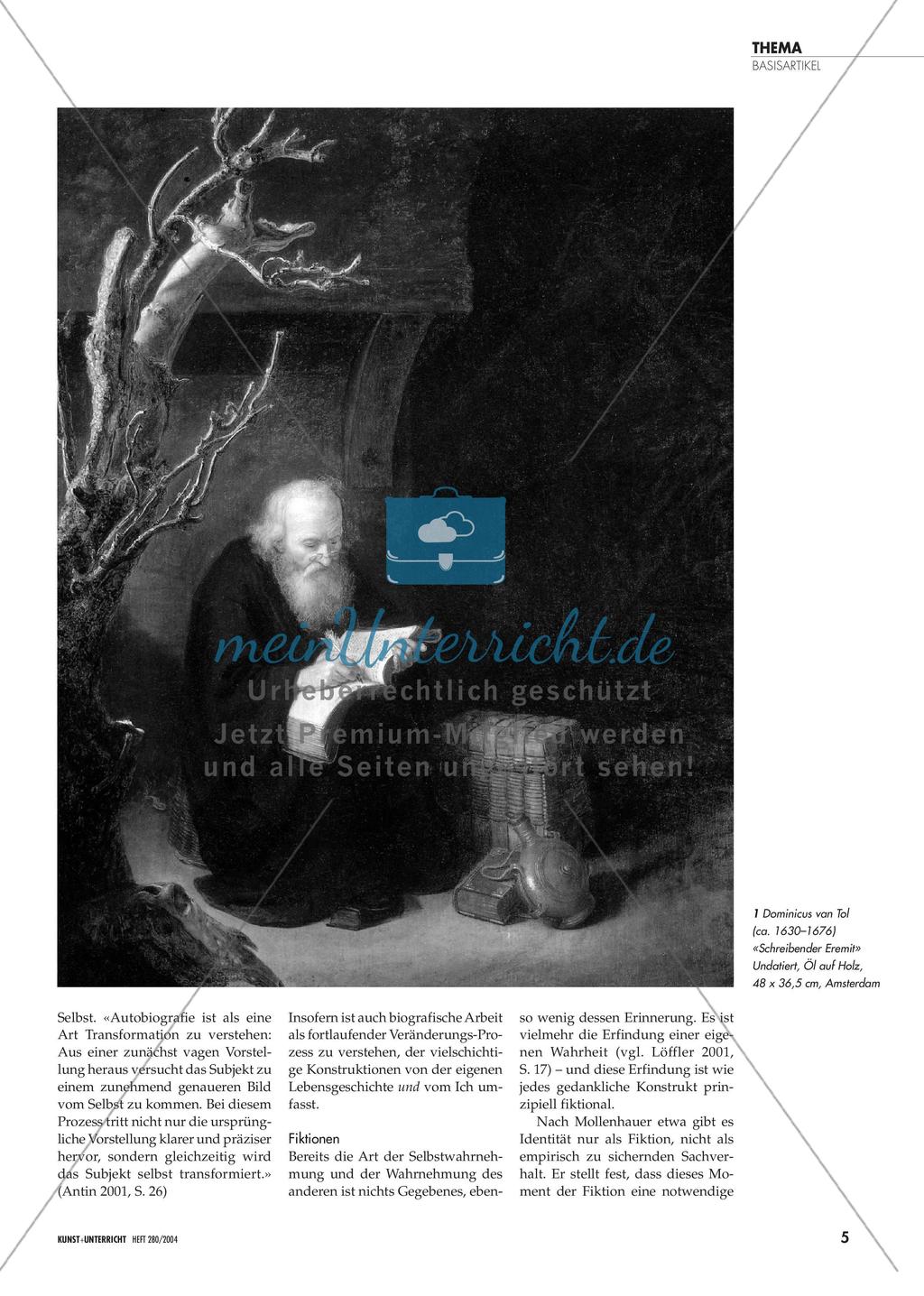 Biografieren - Biografische Prozesse im Kunstunterricht Preview 2