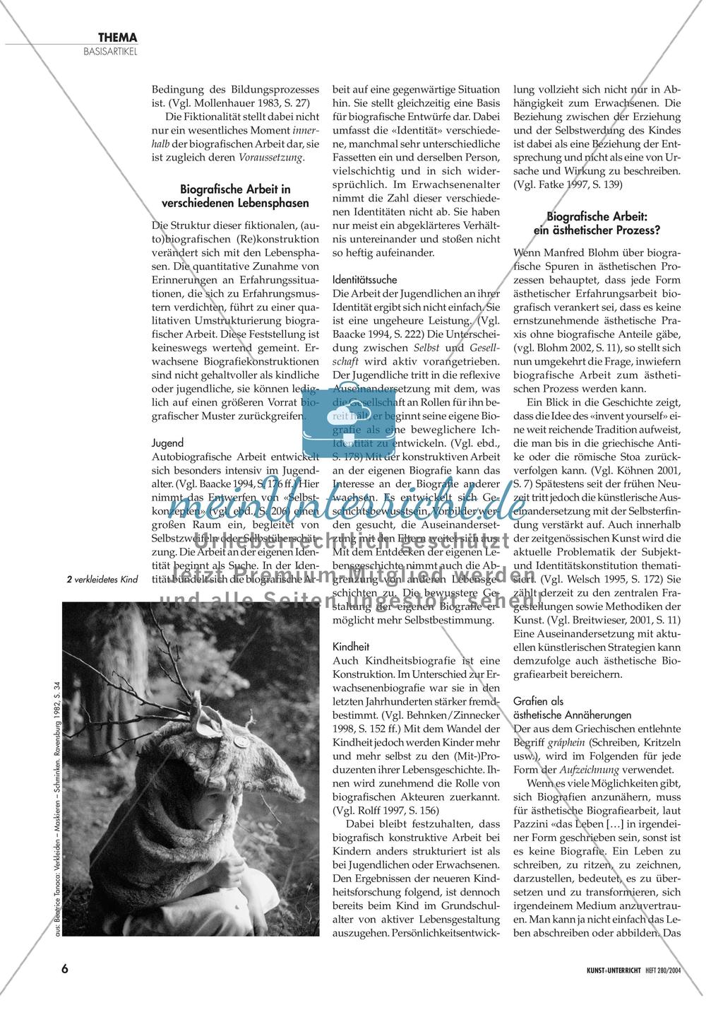 Biografieren - Biografische Prozesse im Kunstunterricht Preview 3
