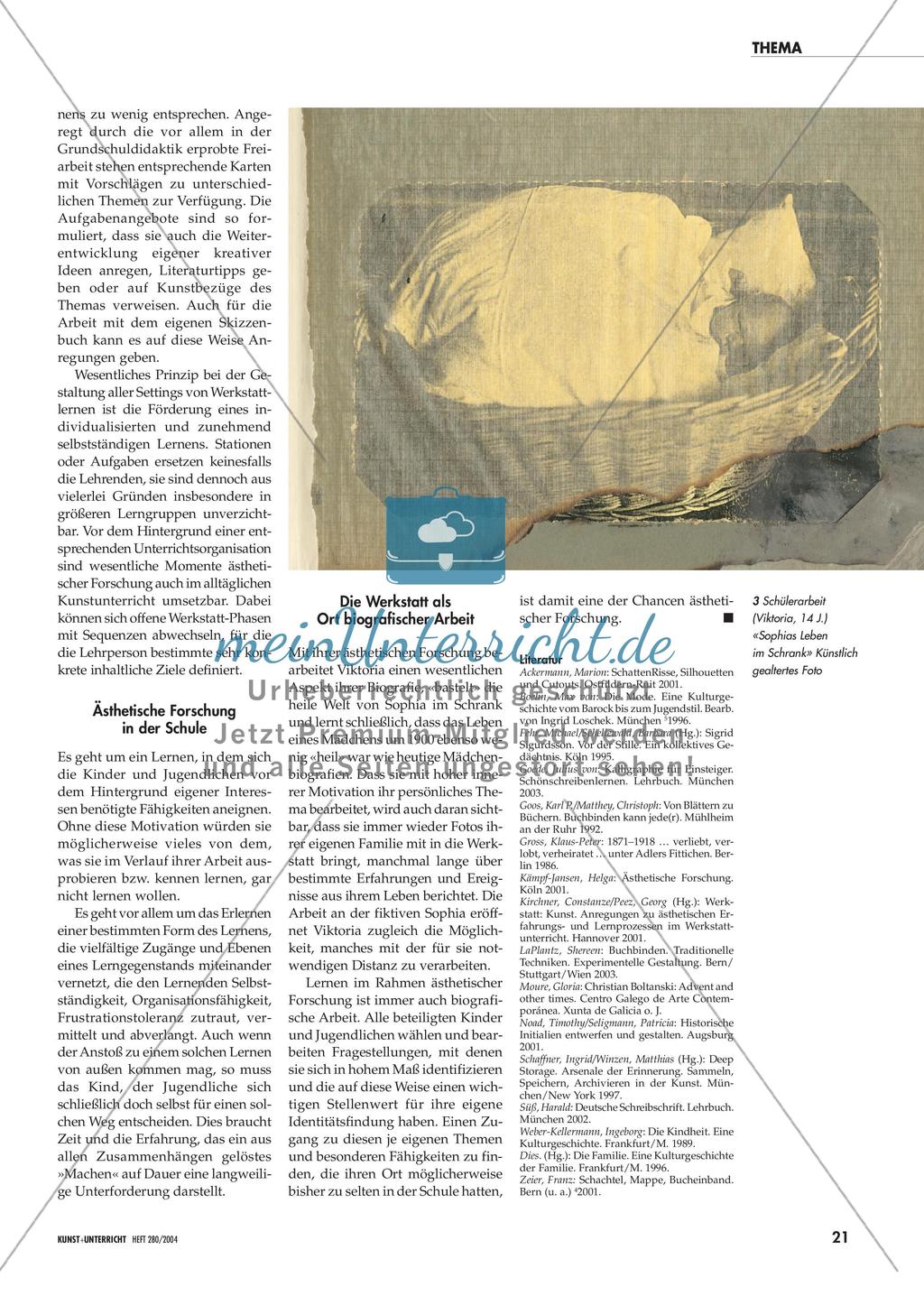 «Sophias Leben im Schrank» - Biografische Arbeit in der Werkstatt Preview 3