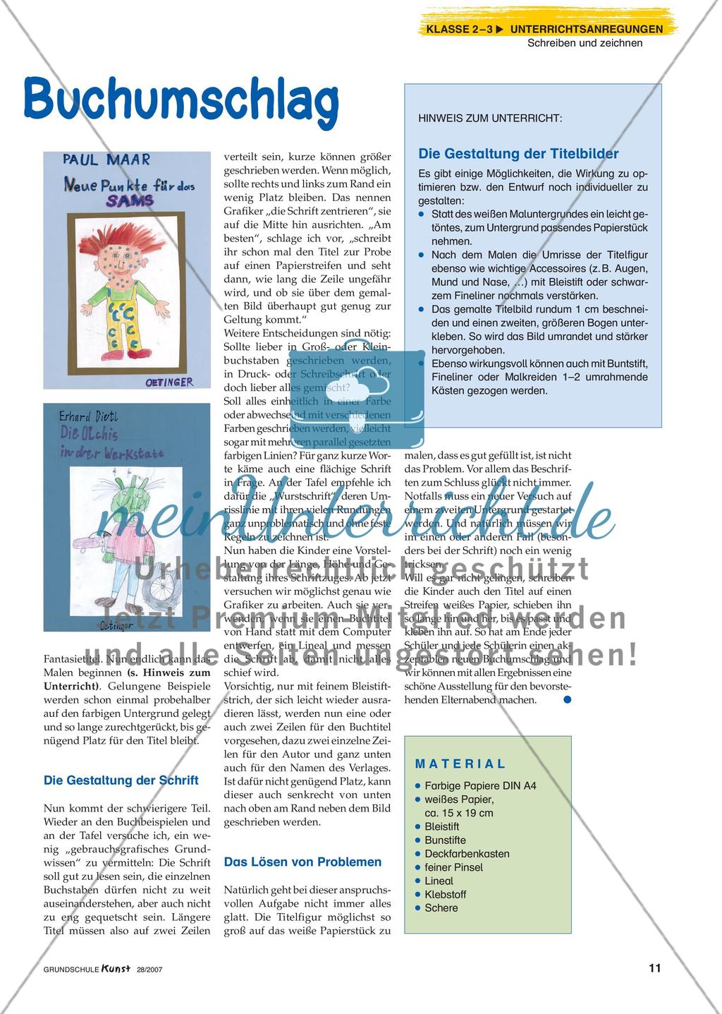 Wir gestalten einen Buchumschlag Preview 2