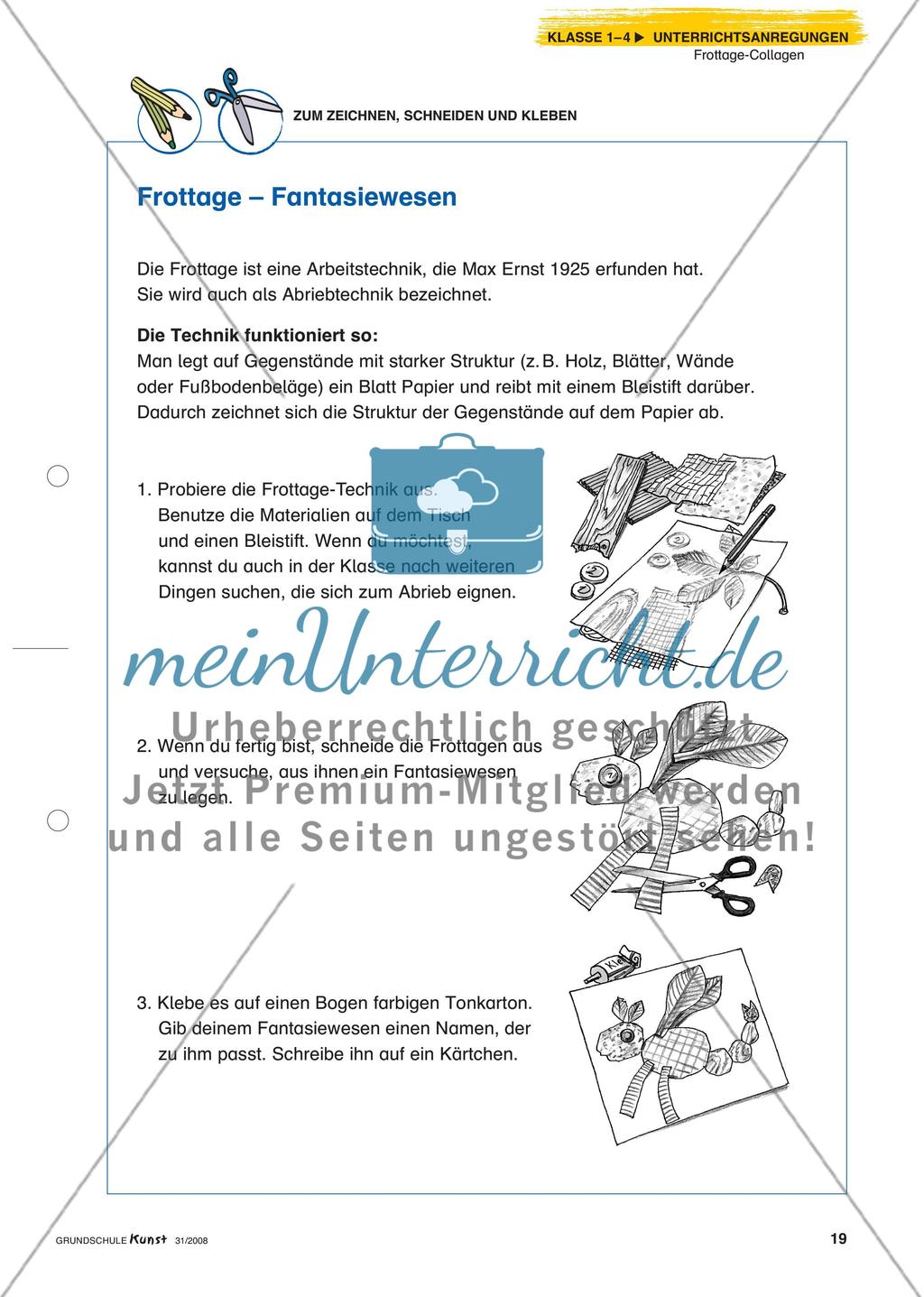 Fantasiewesen mit der Frottagetechnik Preview 4