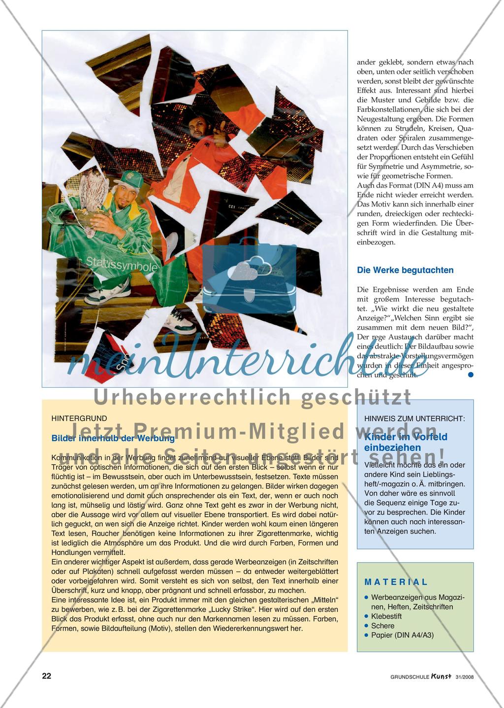 Collagieren mit geometrischen Formen und Werbeanzeigen Preview 3