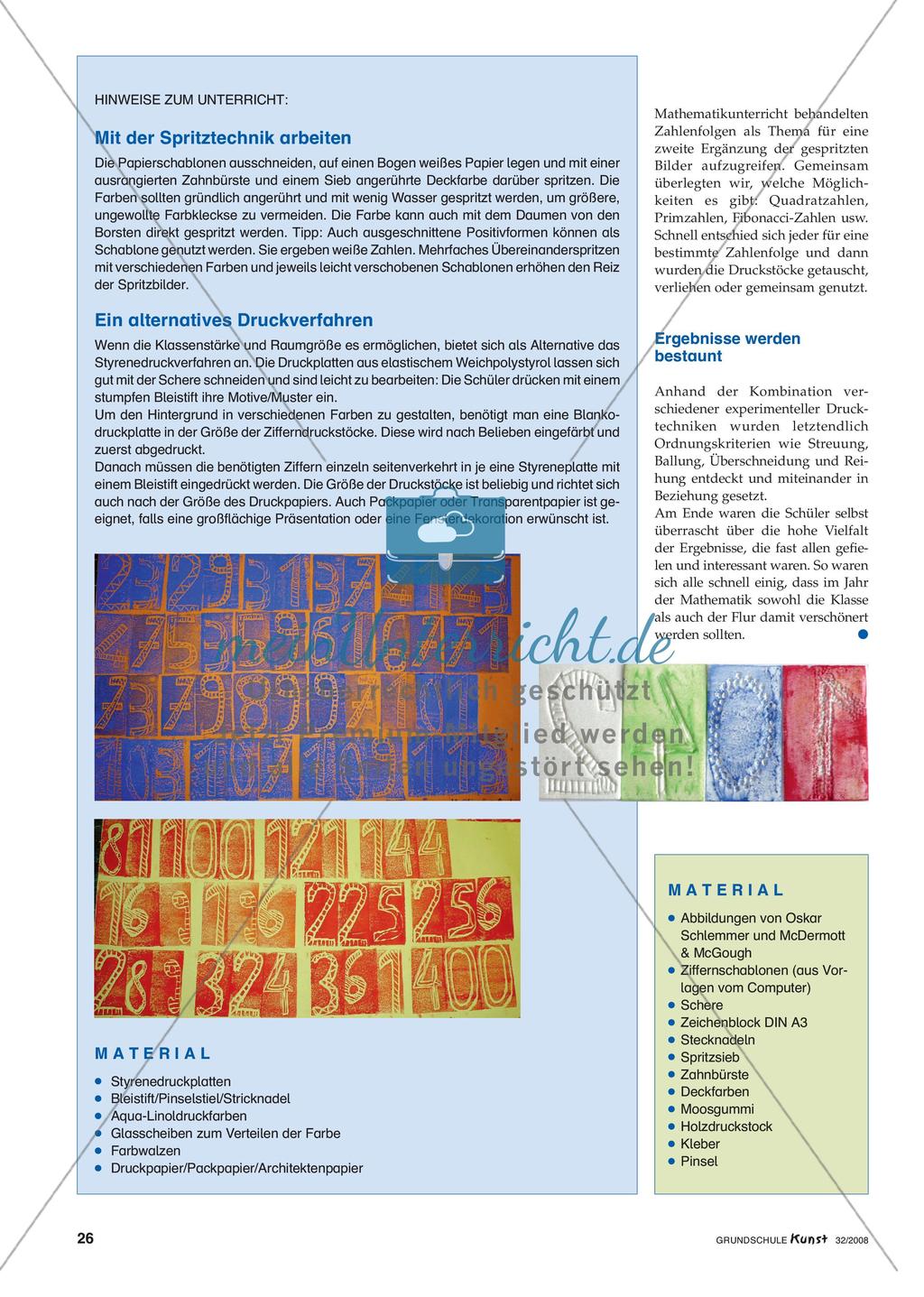 Schneiden, spritzen, stempeln – gedruckte Zahlen Preview 3