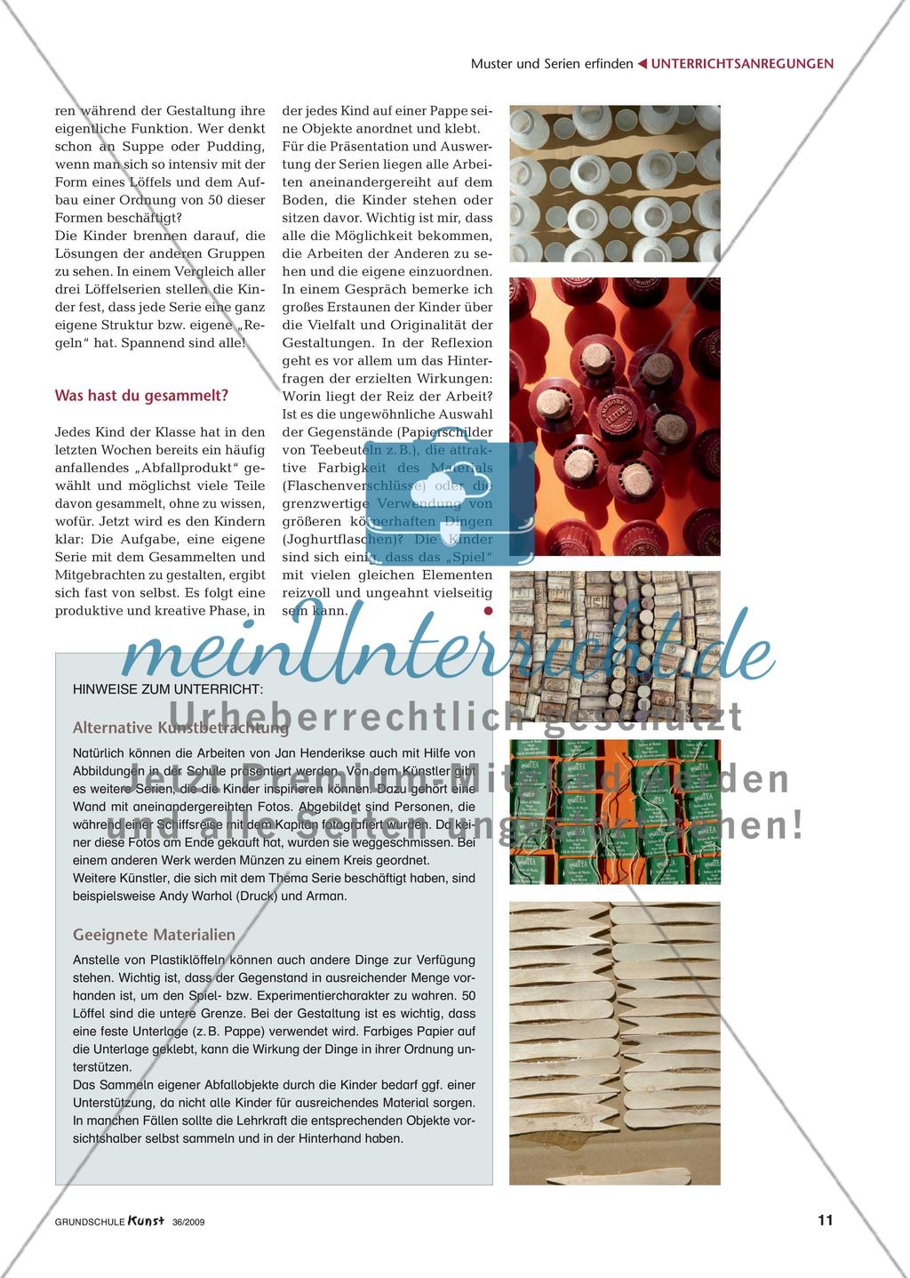 Anordnung von Serien aus Abfallprodukten Preview 4