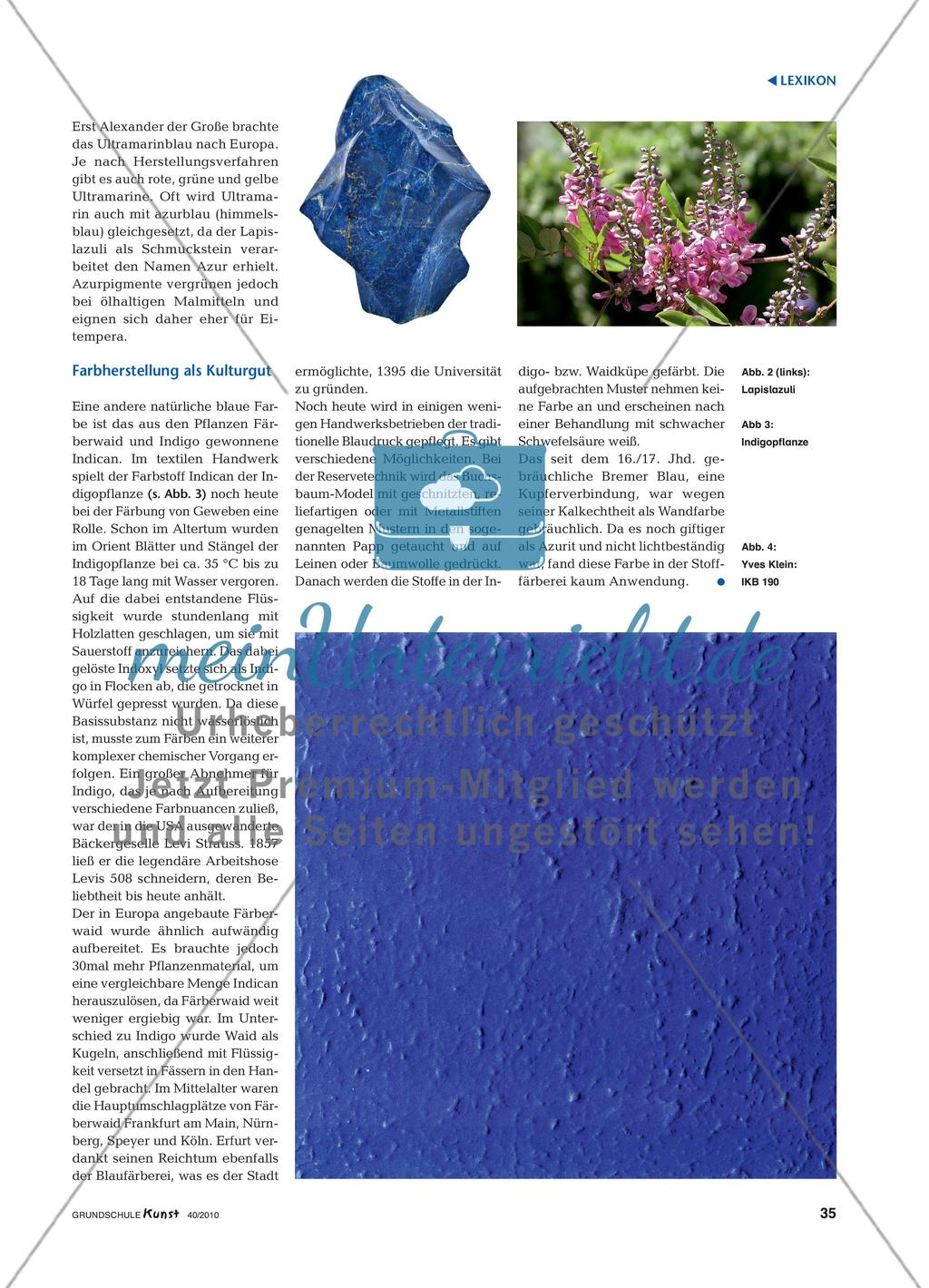 Die Farbe Blau unter fachwissenschaftlichen Aspekten Preview 2