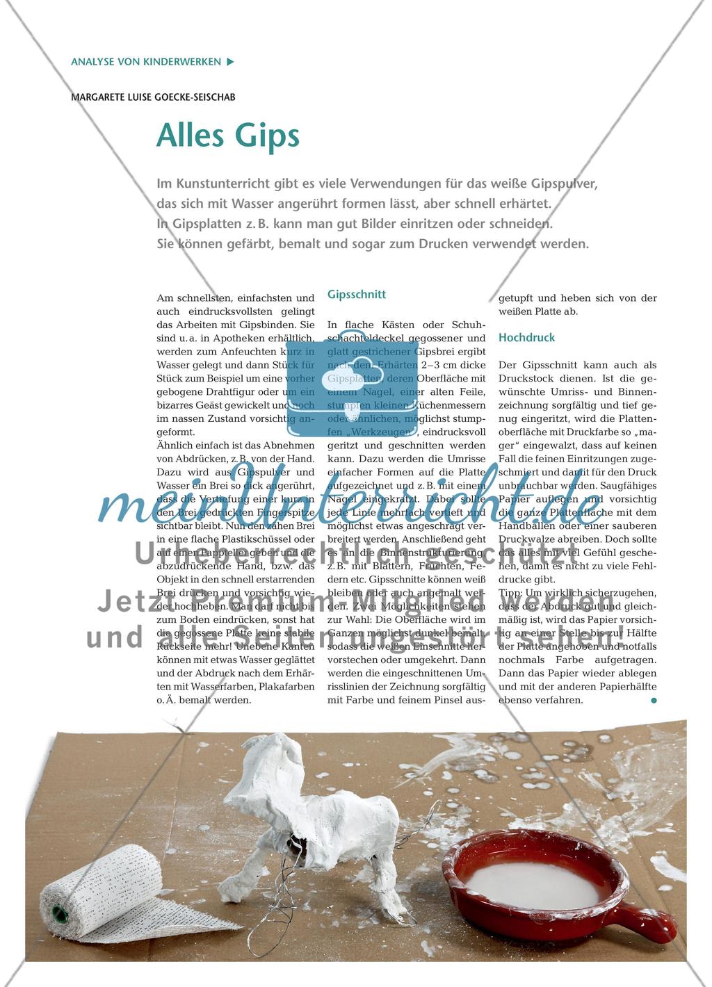 Gips im Kunstunterricht Preview 1