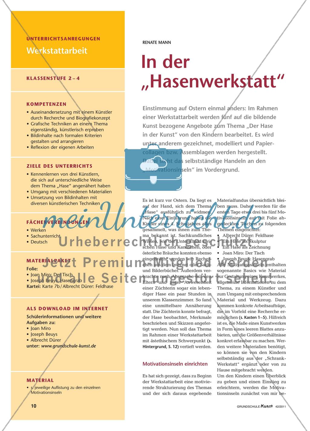 In der „Hasenwerkstatt“ Preview 1