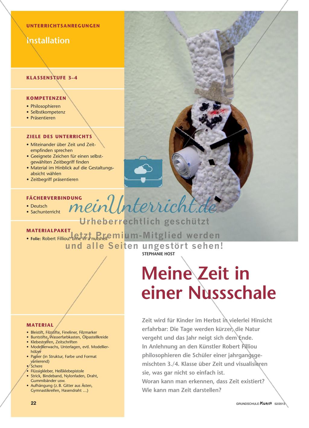 künstlerische Darstellung eines selbstgewählten Begriffs über die Zeit Preview 1