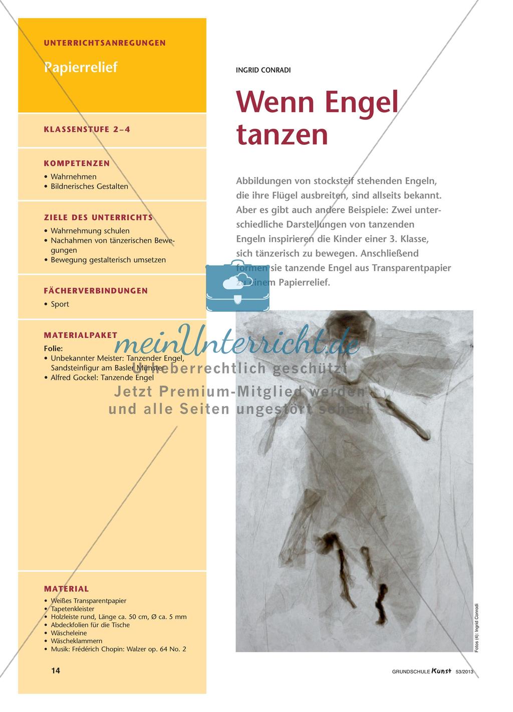 Tanzende Engel als Relief Preview 1