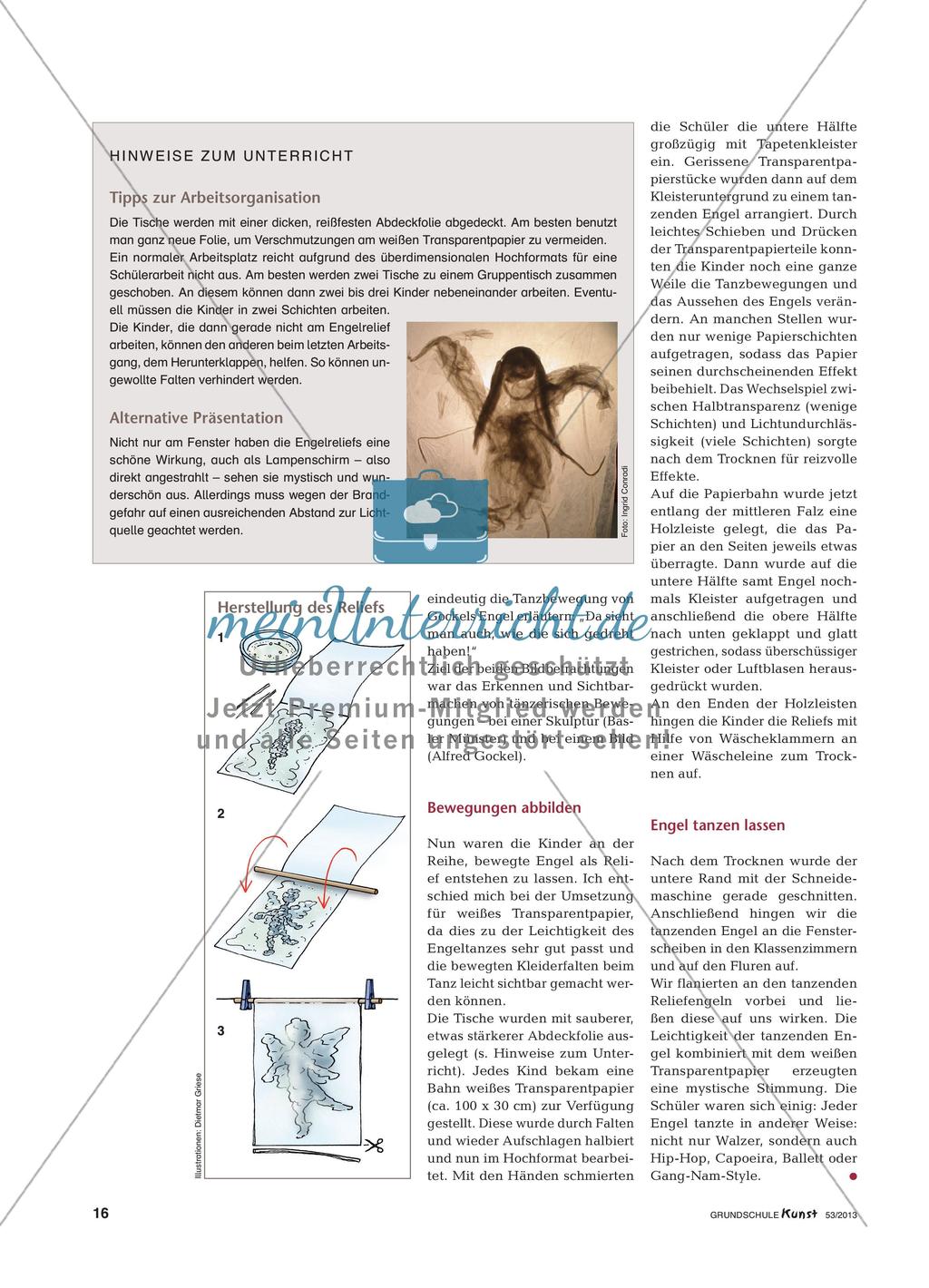 Tanzende Engel als Relief Preview 3