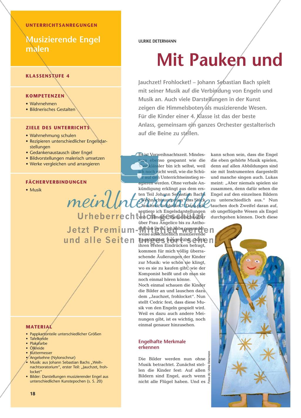 Musizierende Engel im Stück