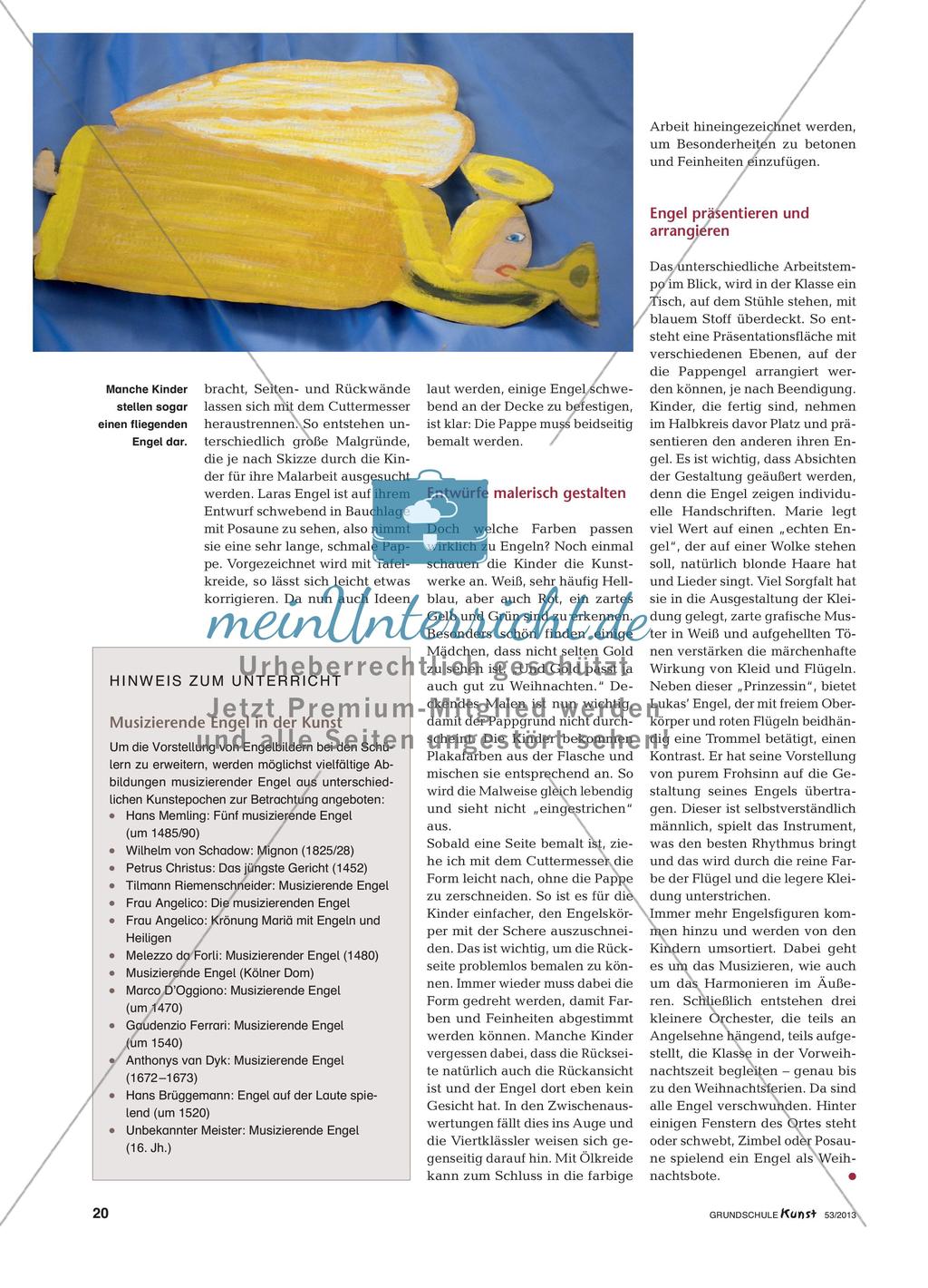 Musizierende Engel im Stück
