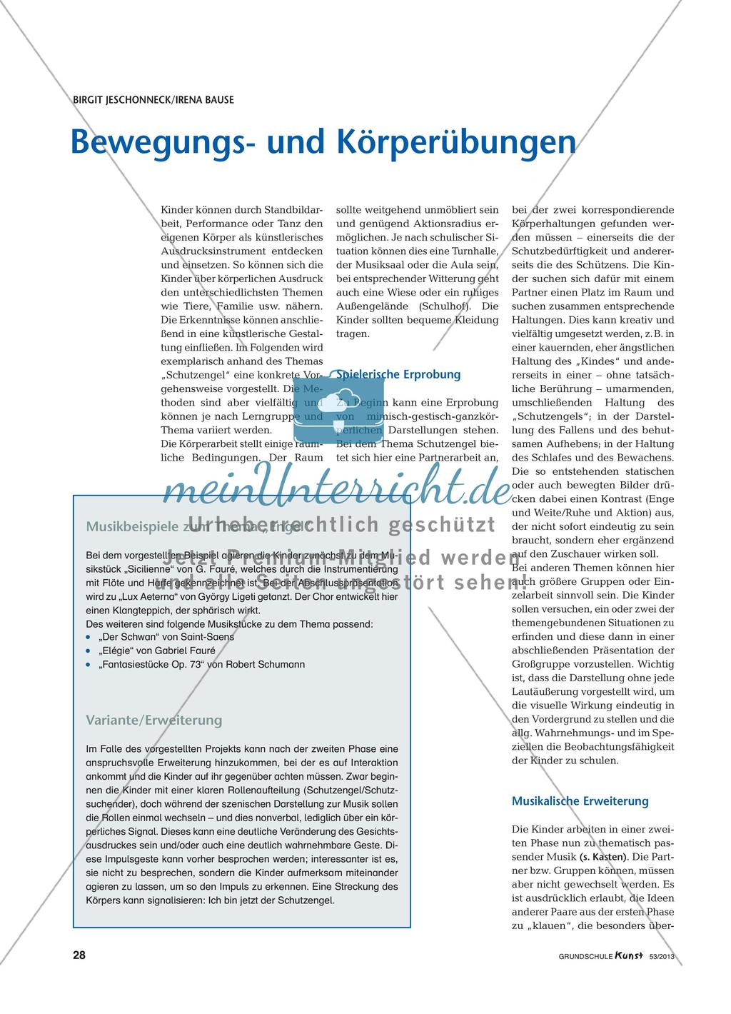 Bewegungs- und Körperübungen zu Musik Preview 1