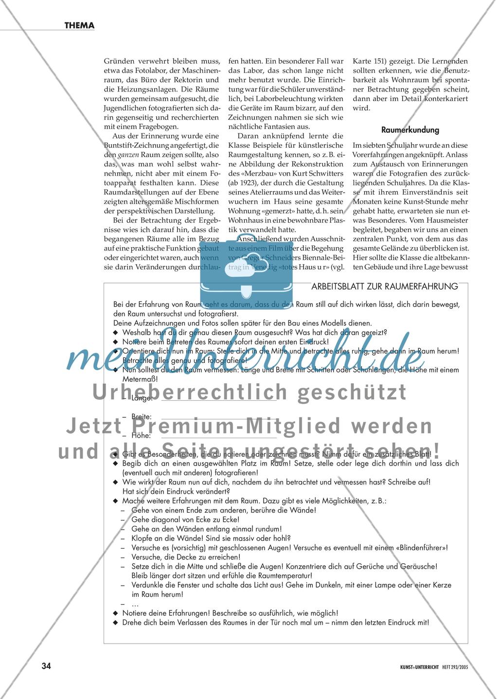 Raumerkundung – Raumerfahrung – Raumdarstellung: unbekannte Innenräume Preview 2