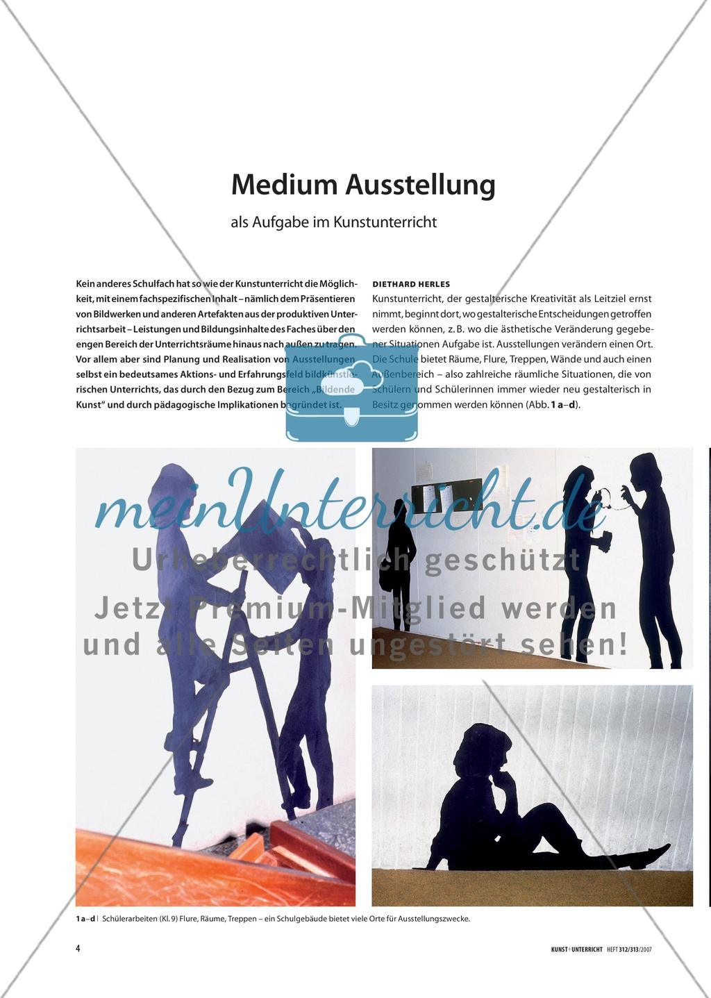 Medium Ausstellung - als Aufgabe im Kunstunterricht Preview 1