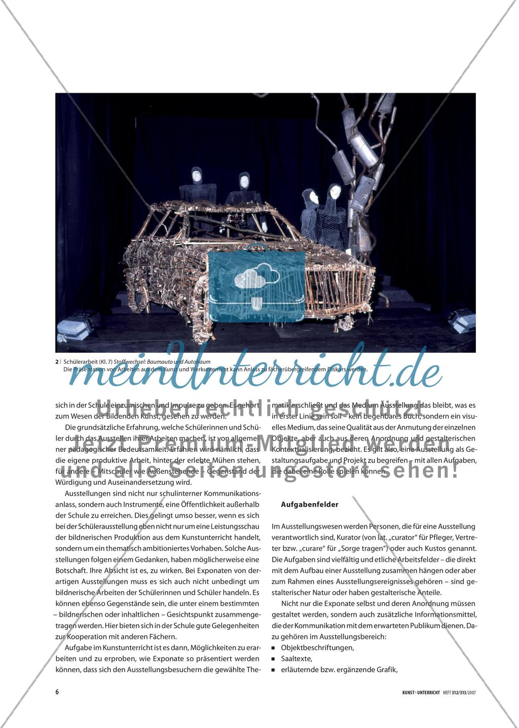 Medium Ausstellung - als Aufgabe im Kunstunterricht Preview 3