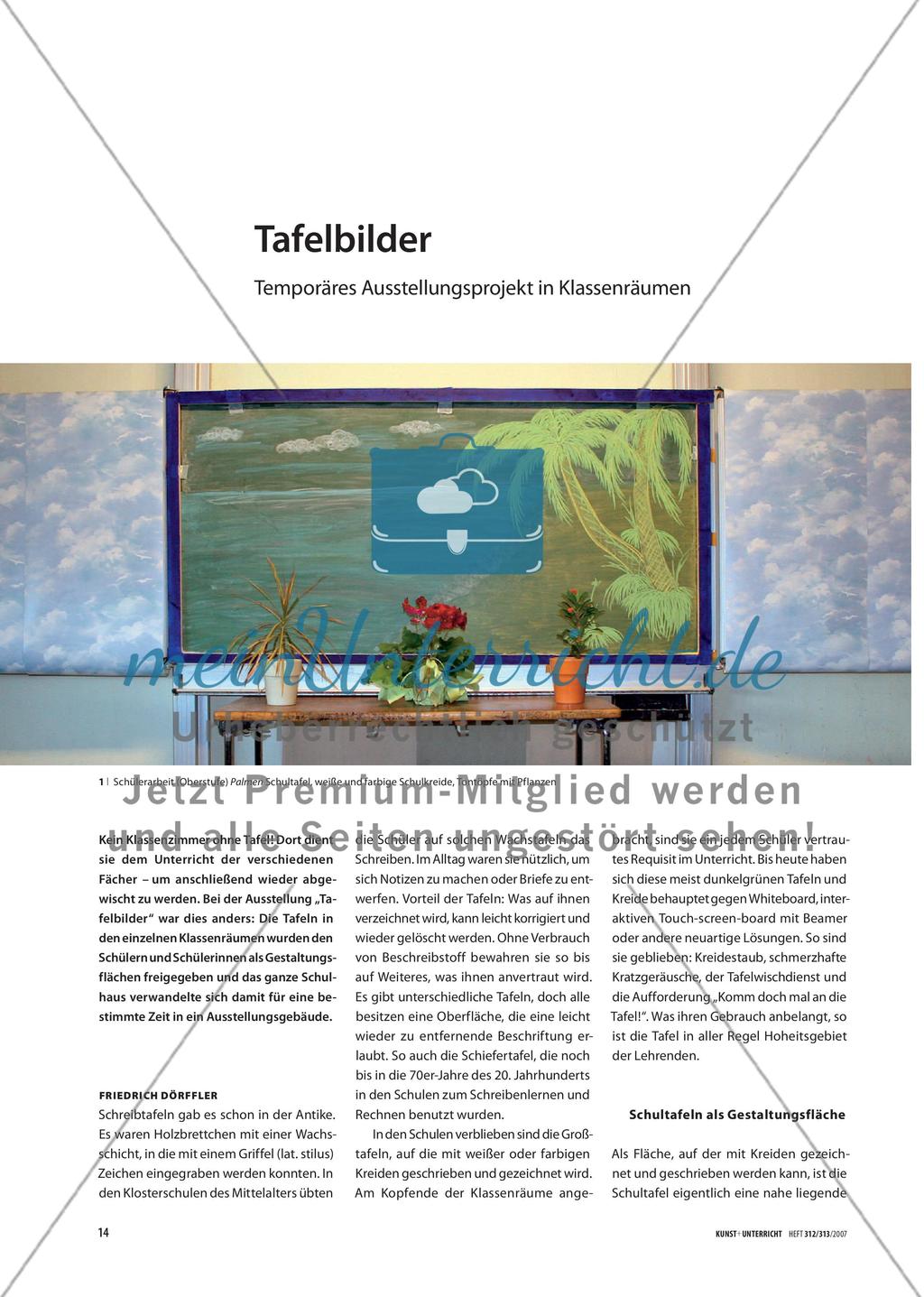 Tafelbilder - Temporäres Ausstellungsprojekt in Klassenräumen Preview 1
