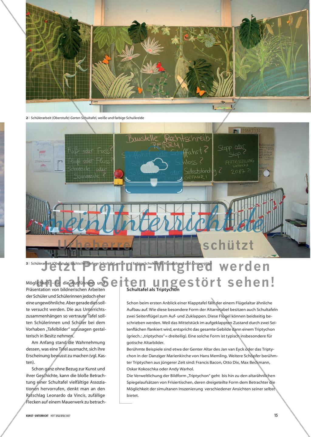 Tafelbilder - Temporäres Ausstellungsprojekt in Klassenräumen Preview 2