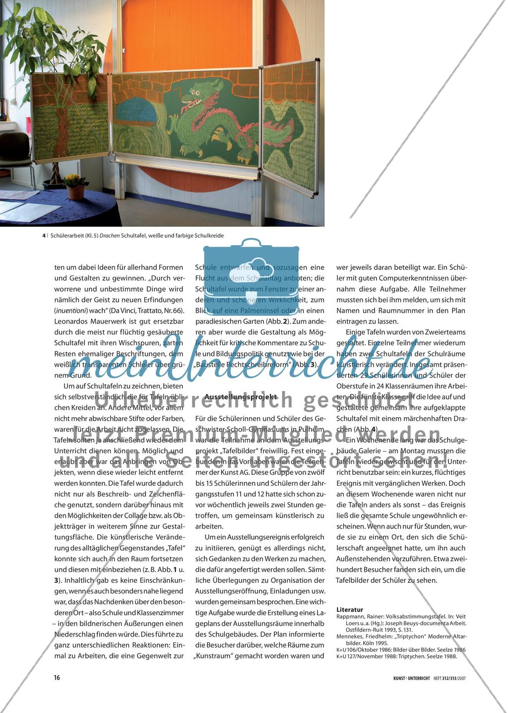 Tafelbilder - Temporäres Ausstellungsprojekt in Klassenräumen Preview 3
