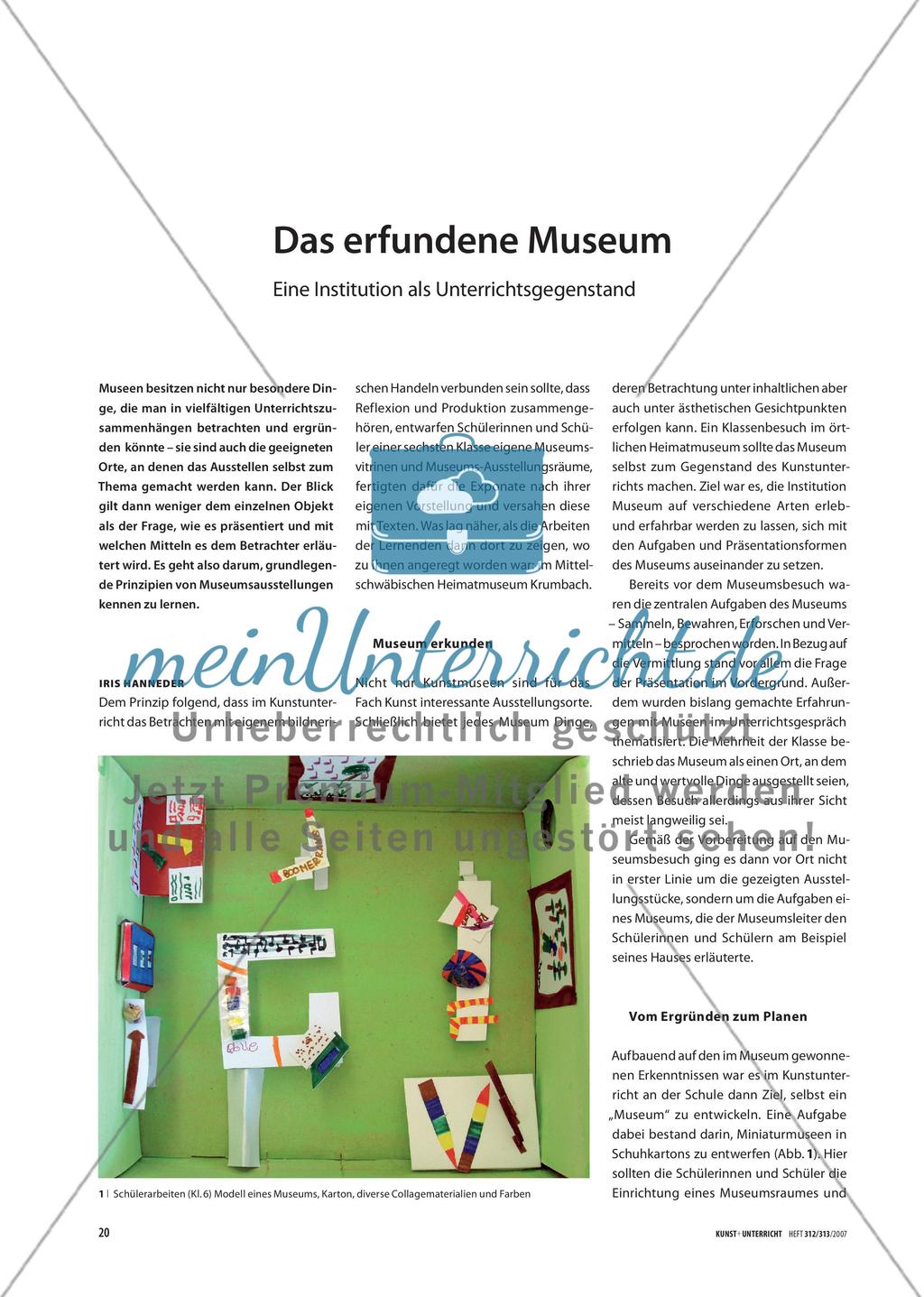 Das erfundene Museum - Eine Institution als Unterrichtsgegenstand Preview 1
