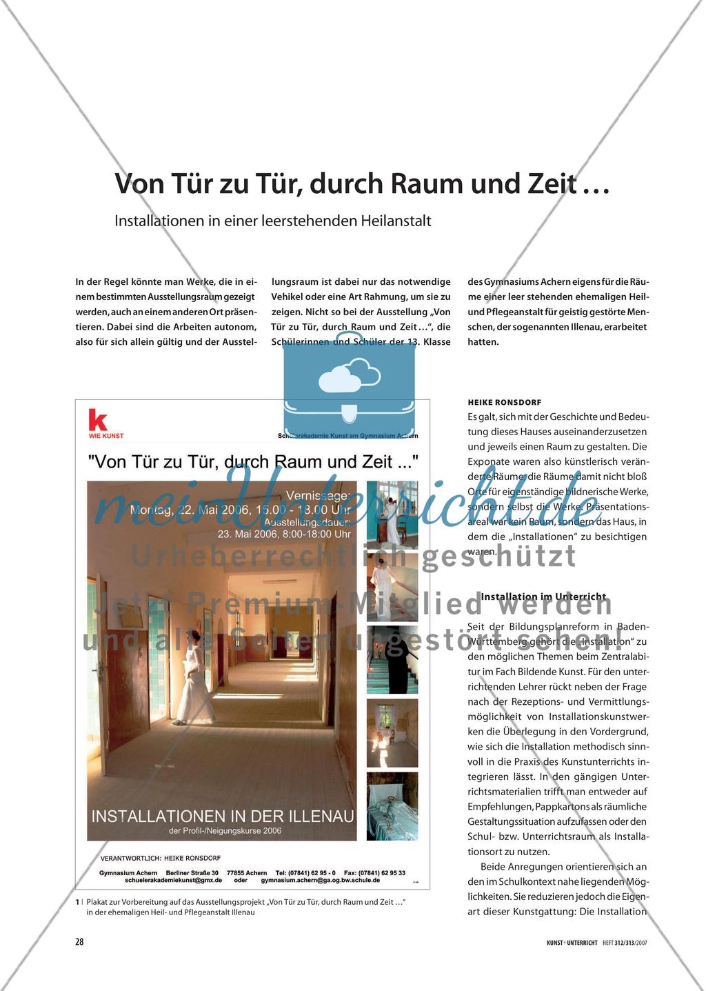 Von Tür zu Tür, durch Raum und Zeit … - Installationen in einer leerstehenden Heilanstalt Preview 1