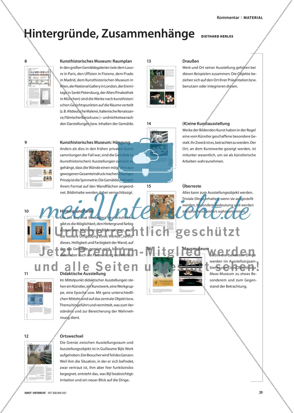 Materialteil: Ausstellungen betrachten: Hintergründe, Zusammenhänge Preview 2