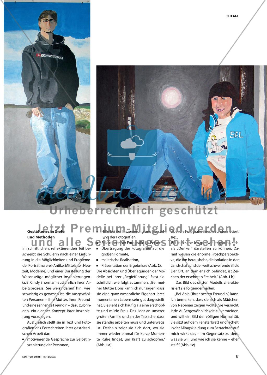 Inszenierung im Bild als Selbstinszenierung des Modells - Eine Facharbeit Preview 2