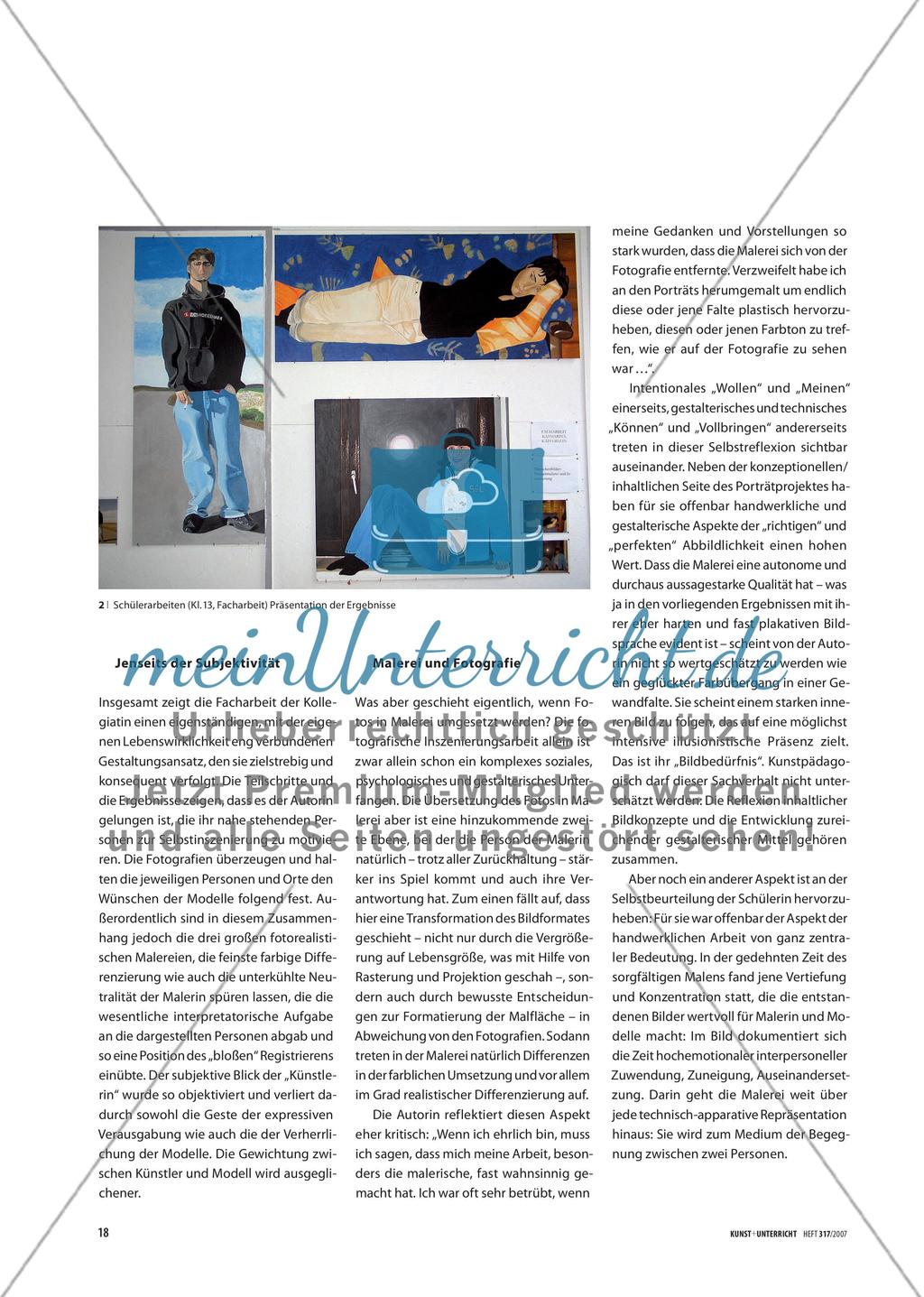 Inszenierung im Bild als Selbstinszenierung des Modells - Eine Facharbeit Preview 3