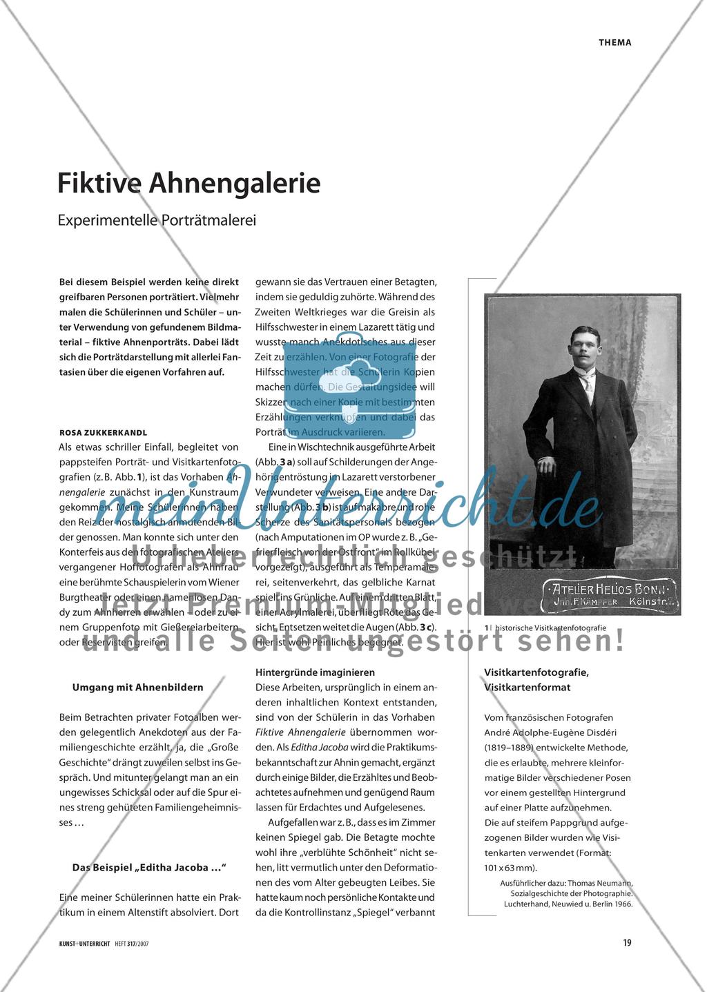 Fiktive Ahnengalerie - Experimentelle Porträtmalerei Preview 1