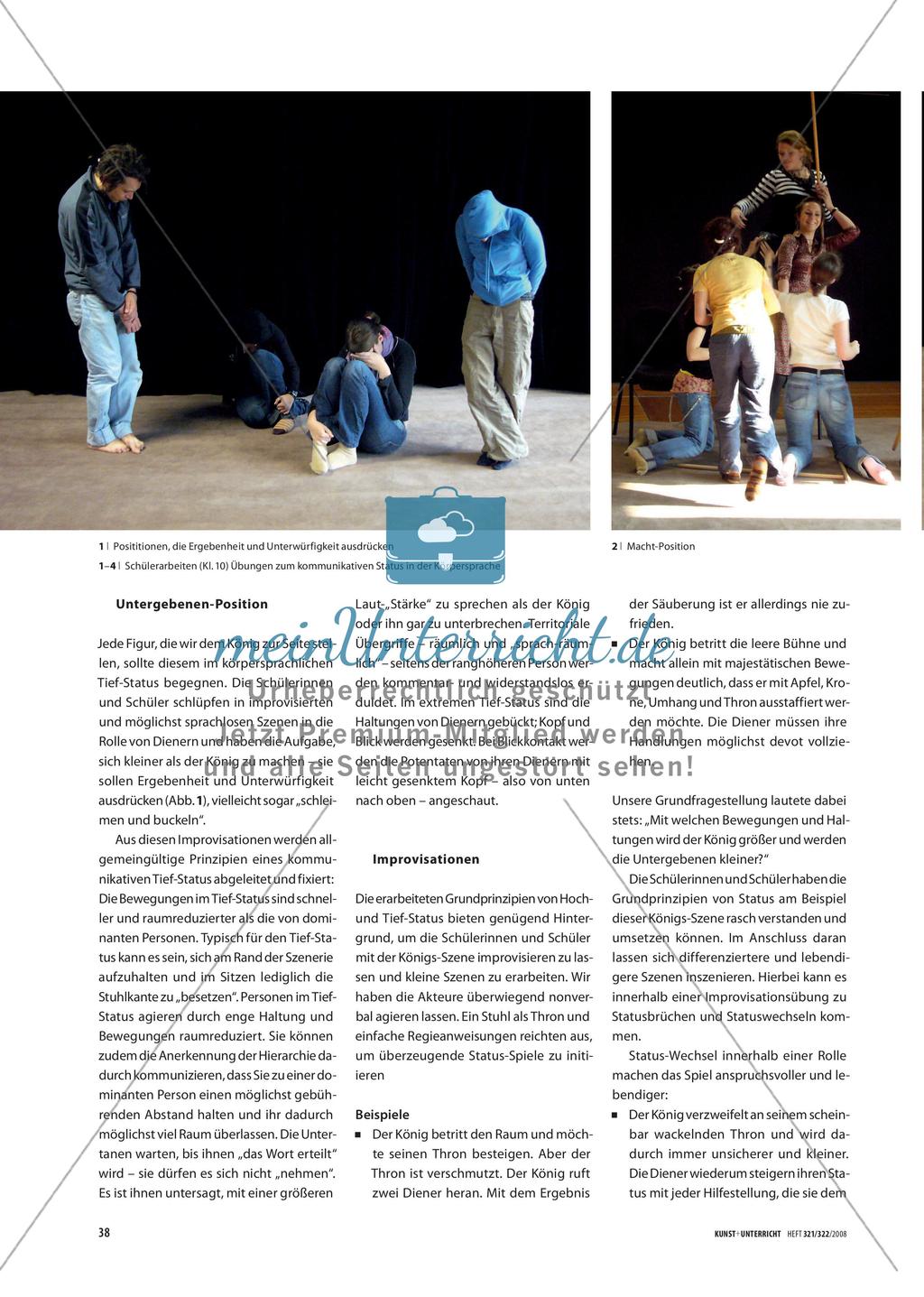 Den König spielen die Untertanen - Lebendige Körpersprache in der Theaterarbeit Preview 2