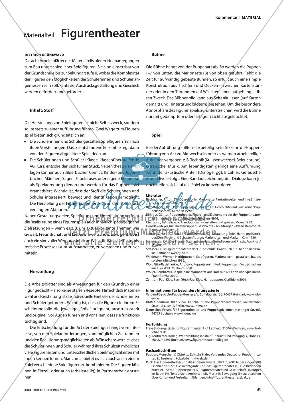 Materialteil: Figurentheater Preview 1